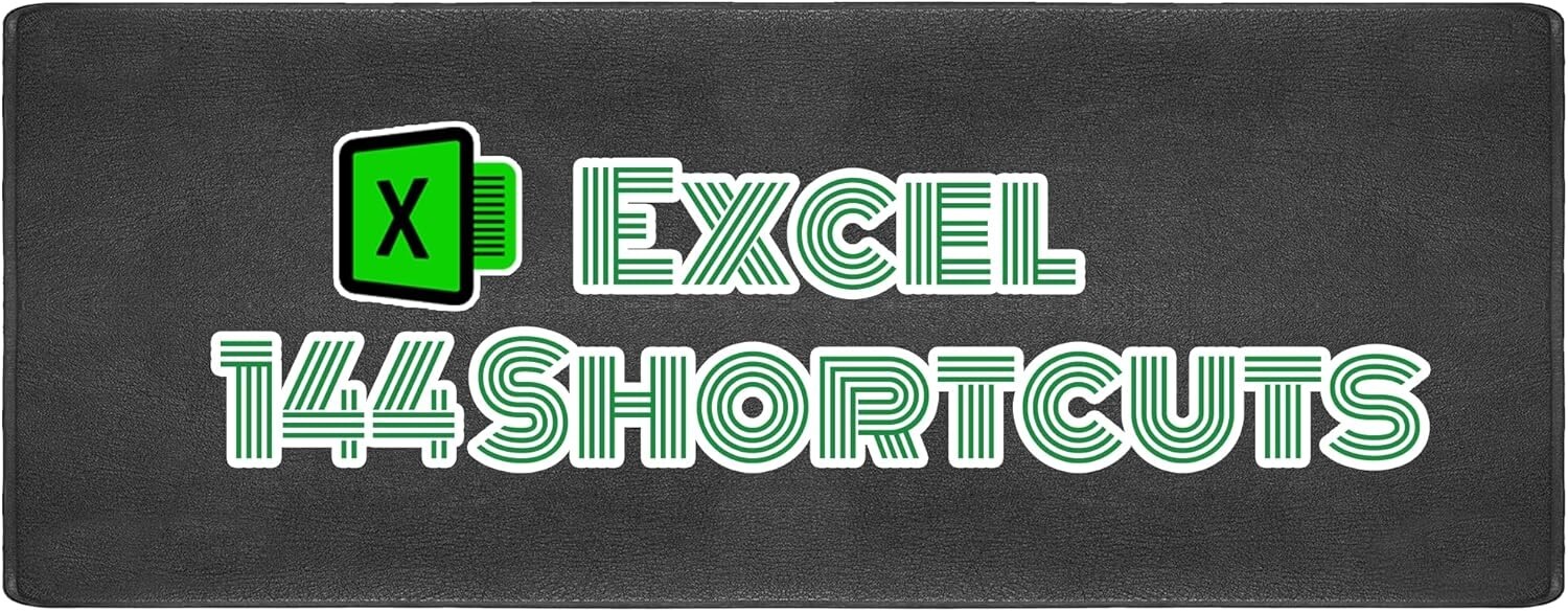 Large Excel Cheat Sheet Desk Pad, 31.49″ x 11.81″ Cheat Table Gaming Mousepad