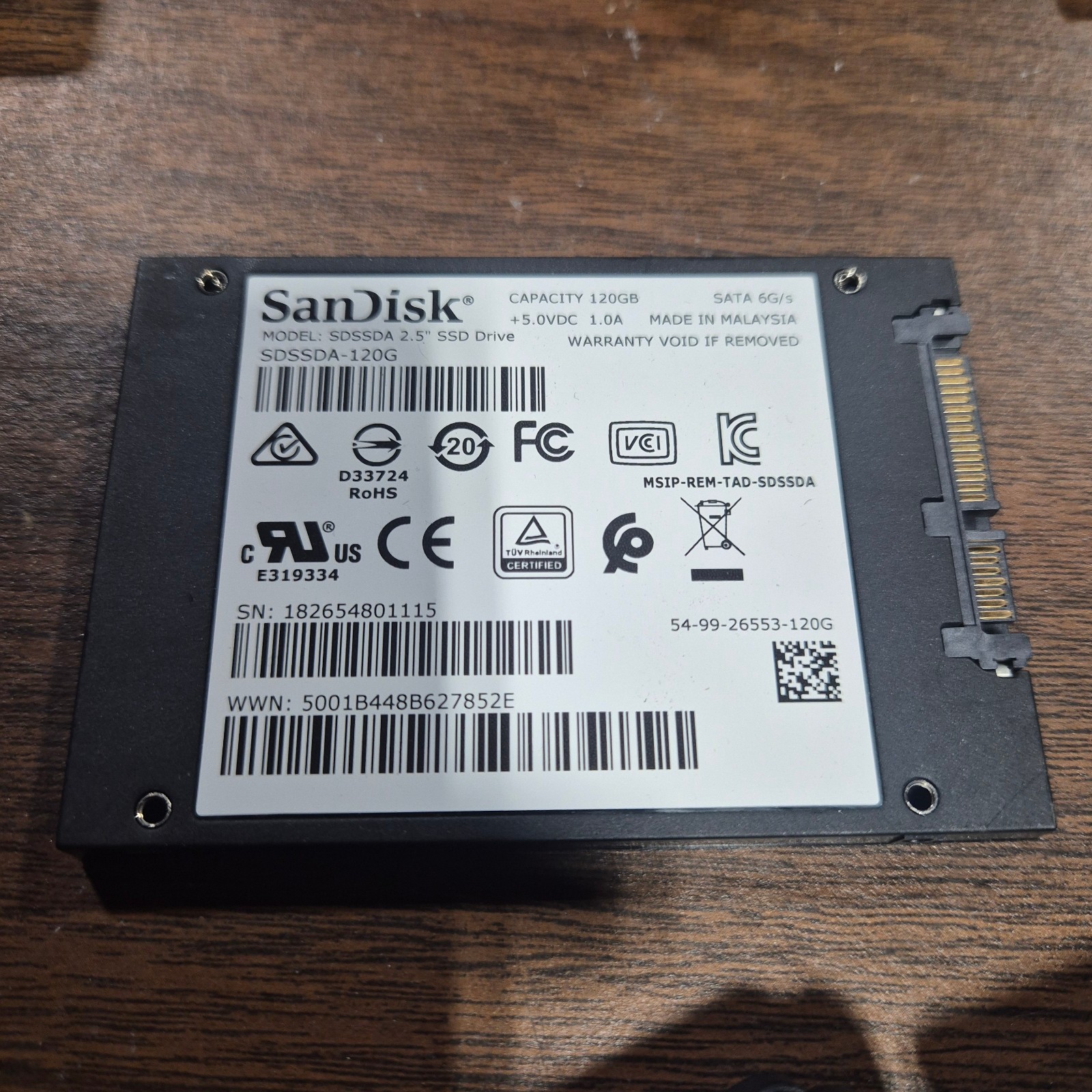 SanDisk – SSD PLUS – 120GB – 2.5″ SATA Drive – 6G/s