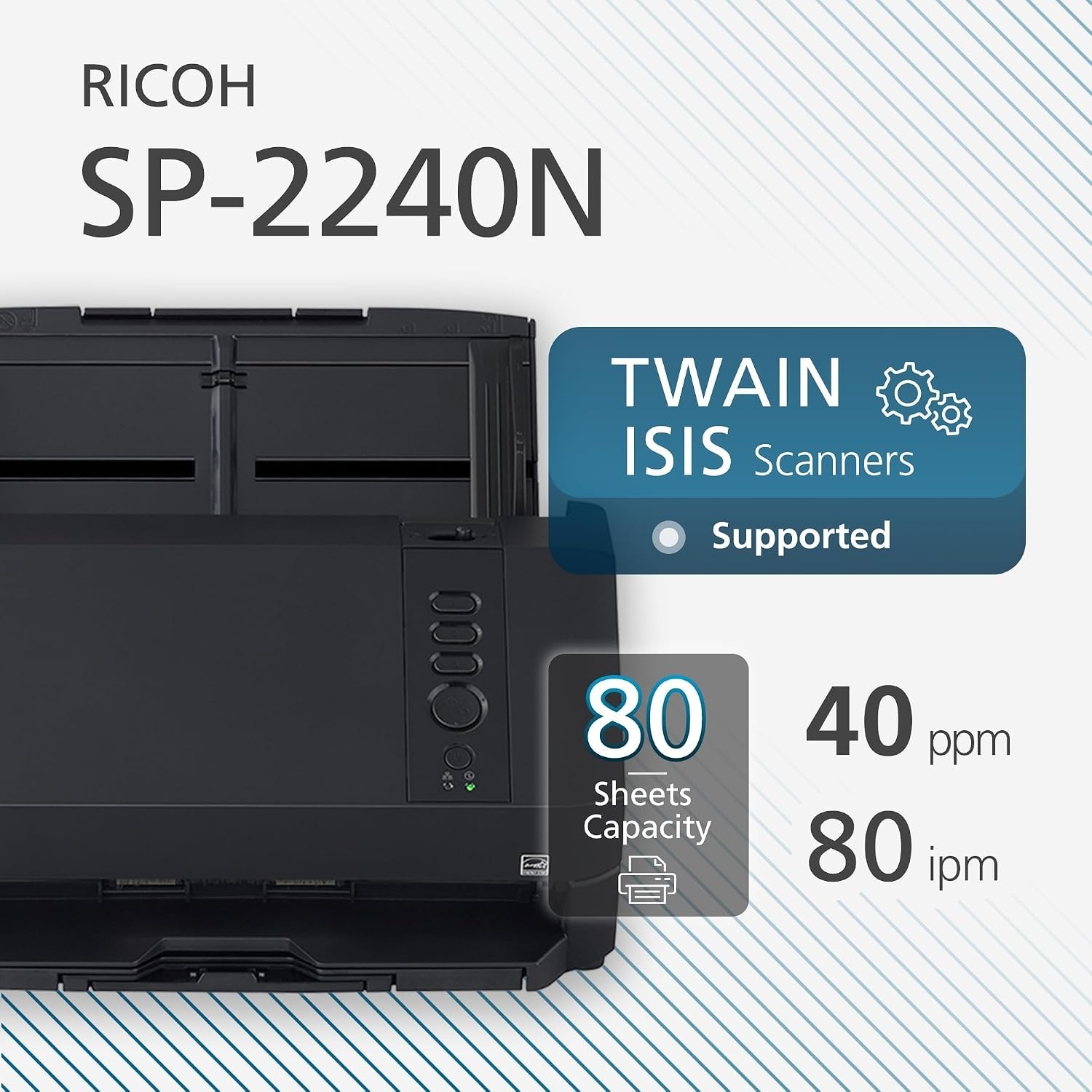 ICOH SP-2240N Easy-to-Use Compact Color Duplex Document Scanner 75