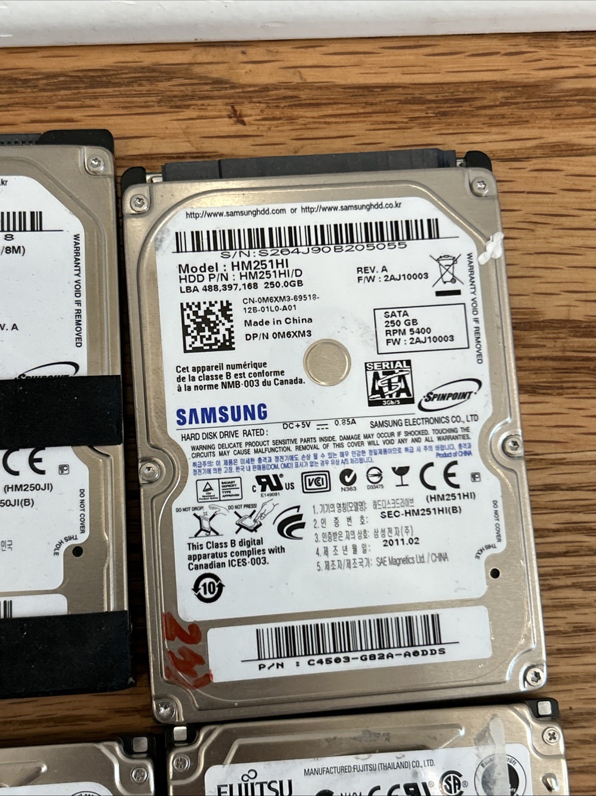 Lot Of 17 Samsung Fujitsu 2.5” Internal Drives Laptop 300gb Unbranded Read