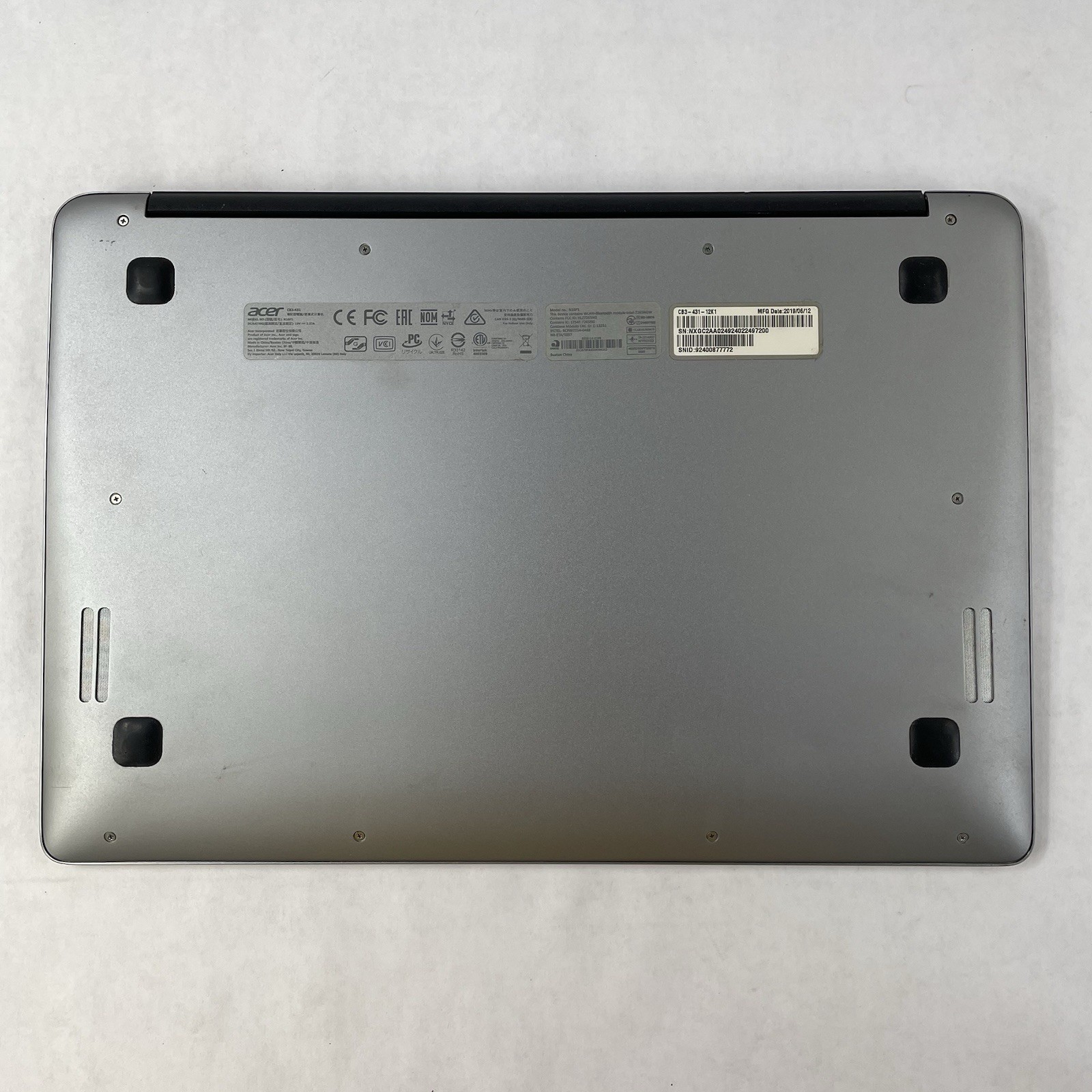 Acer ChromeBook 14 CB3-431 14″ Atom X5-E8000 1.04 GHz 4 GB RAM 16 GB Storage