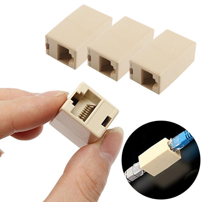 10Pcs/Set CAT5e RJ45 Female to Female Inline Coupler Joiner Connector CAT5 PACK
