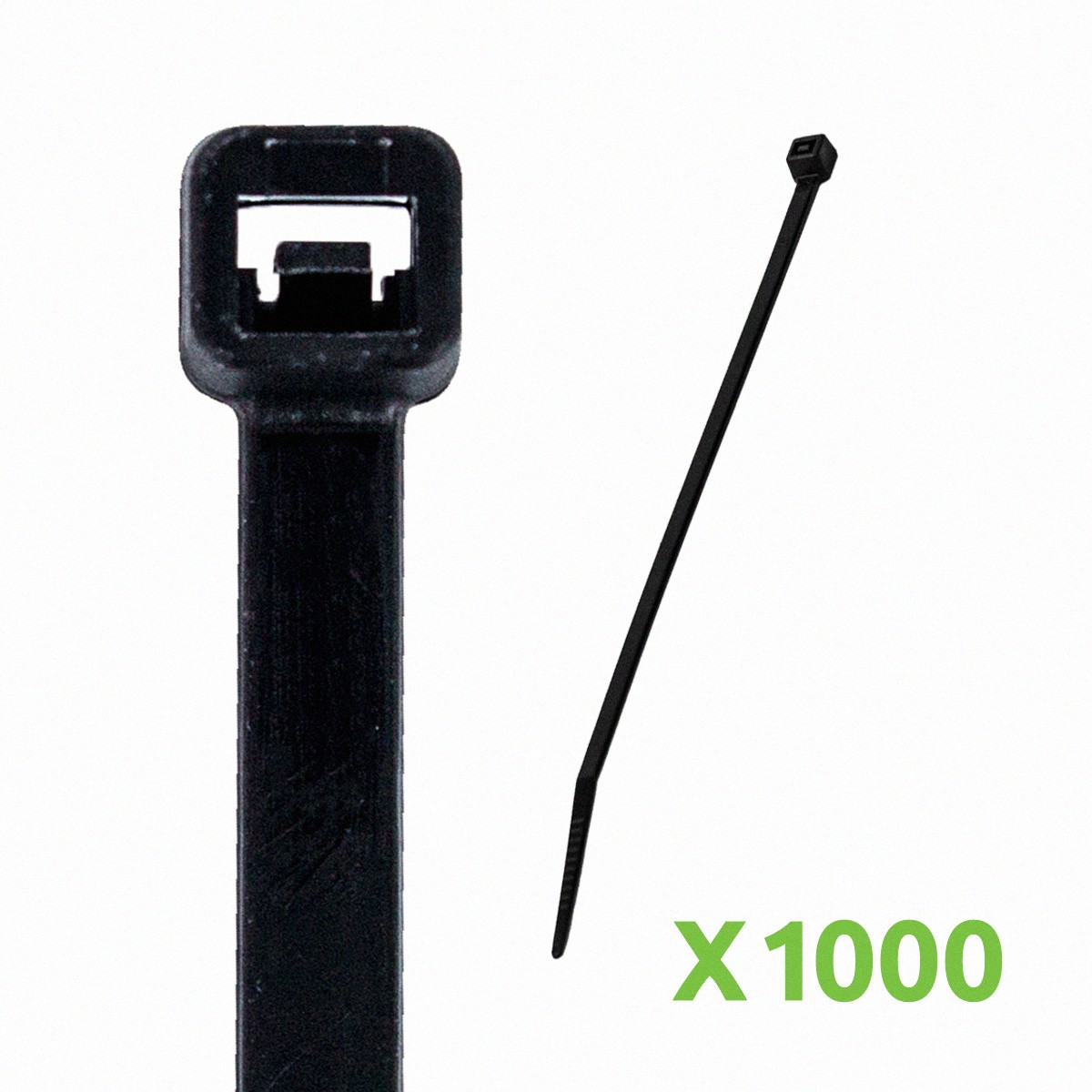 12 Inch Nylon UV Resistant Cable Wire Zip Tie 40 lbs Black 1000 Pack Lot Pcs Qty