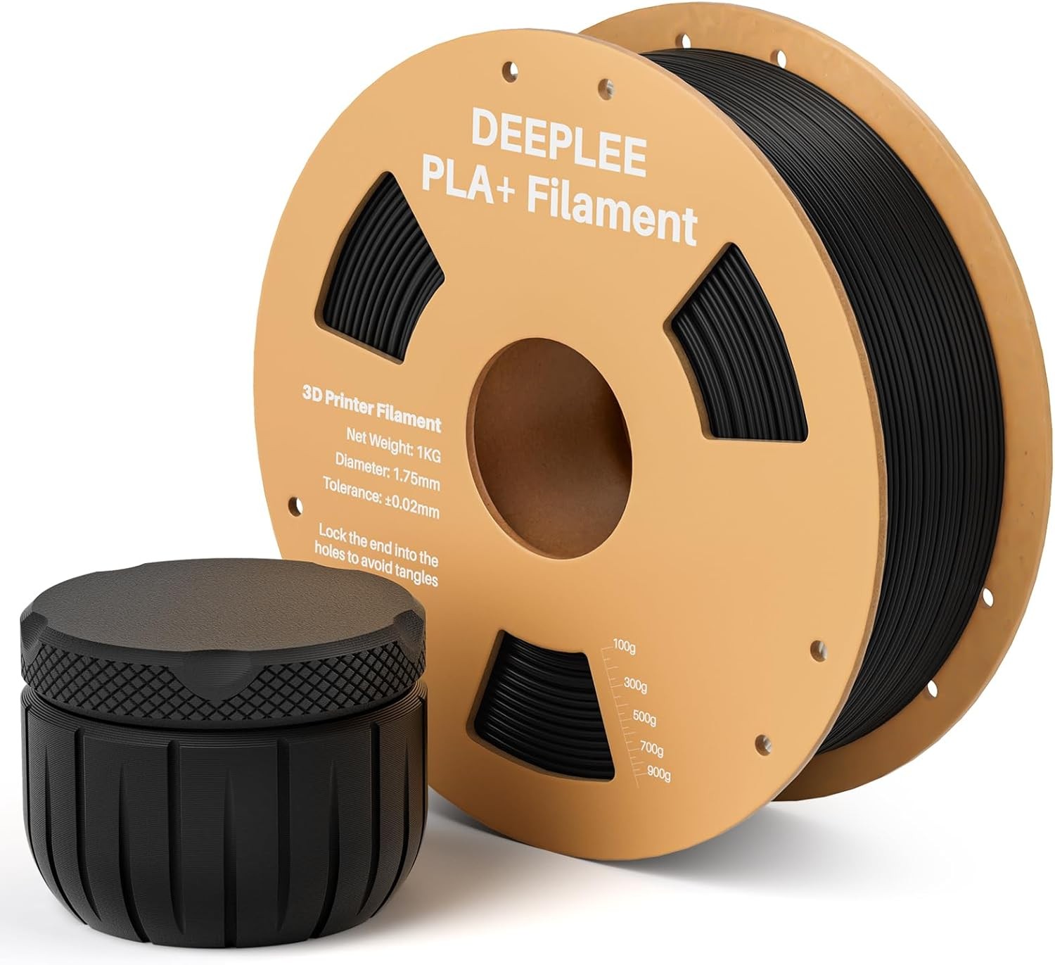 PLA+ 1.75mm 3D Printer Filament, PLA Plus with Dimensional PLA+, 1*black