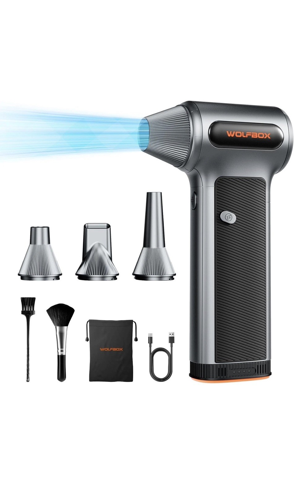 WOLFBOX Handheld MF200 Electric Air Duster with Removable Battery Mini Blower 1
