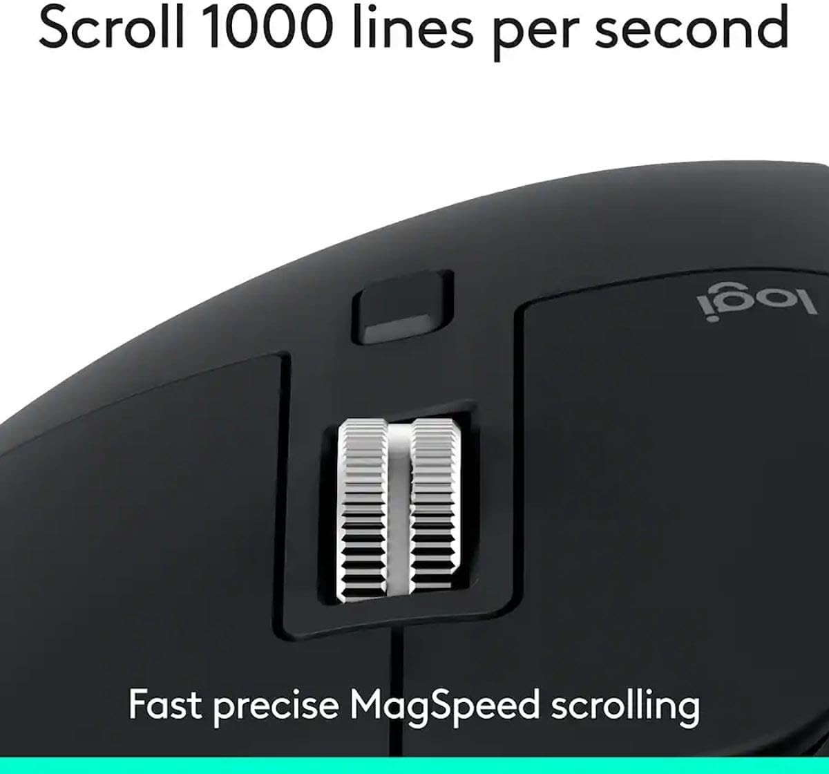 Logitech MX Master 3S Bluetooth Wireless Mouse 8K DPI Quiet Clicks Black