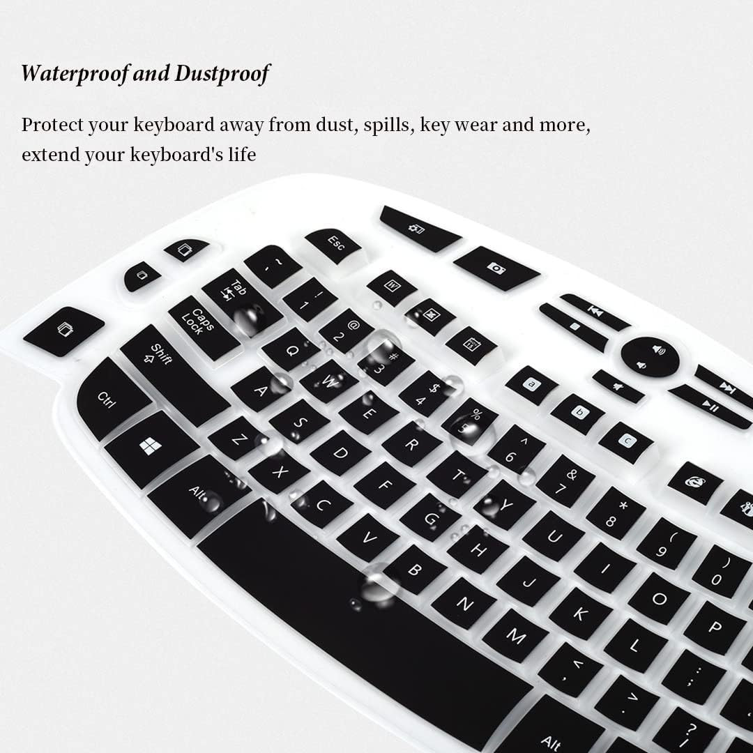 Keyboard Cover for Logitech K350 Wireless Wave Keyboard Logitech MK570 Black NEW