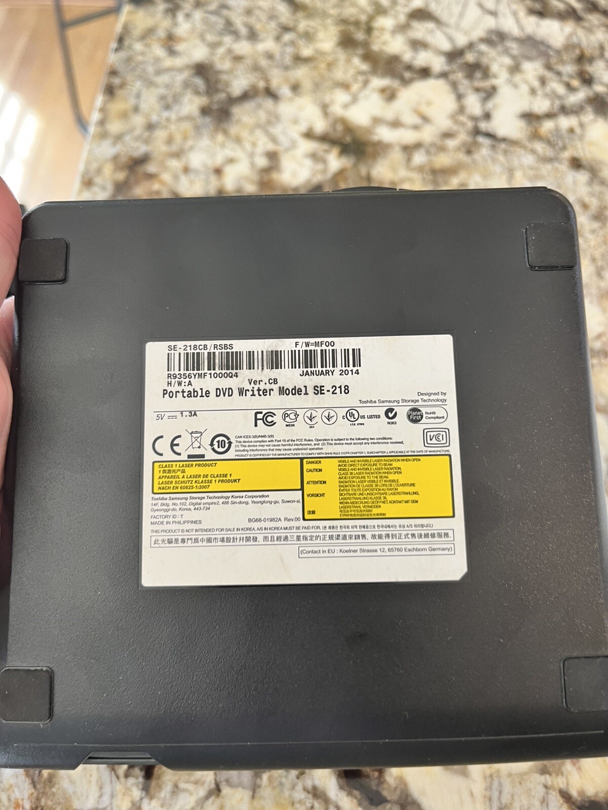 Used Genuine Samsung SE-208 Slim External Portable DVD Writer