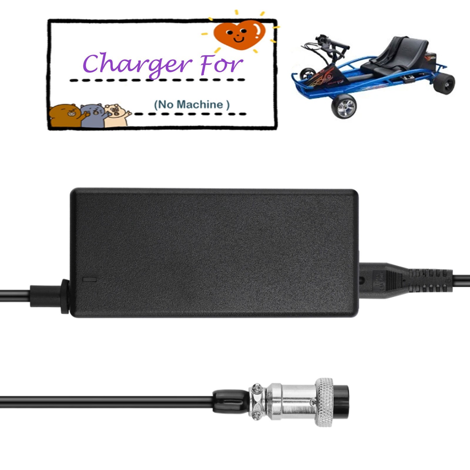 24V 2A Adapter Charger For Razor Ground Force Go Kart Electric Power Supply Cord