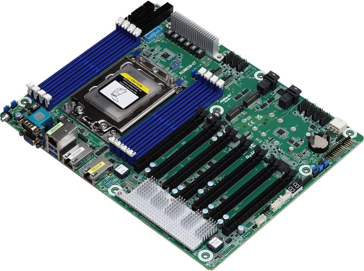 ASRock Rack Server Motherboard ATX AMD EPYC 7003/7002 SP3 LGA4094 ROMED8-2T/BCM
