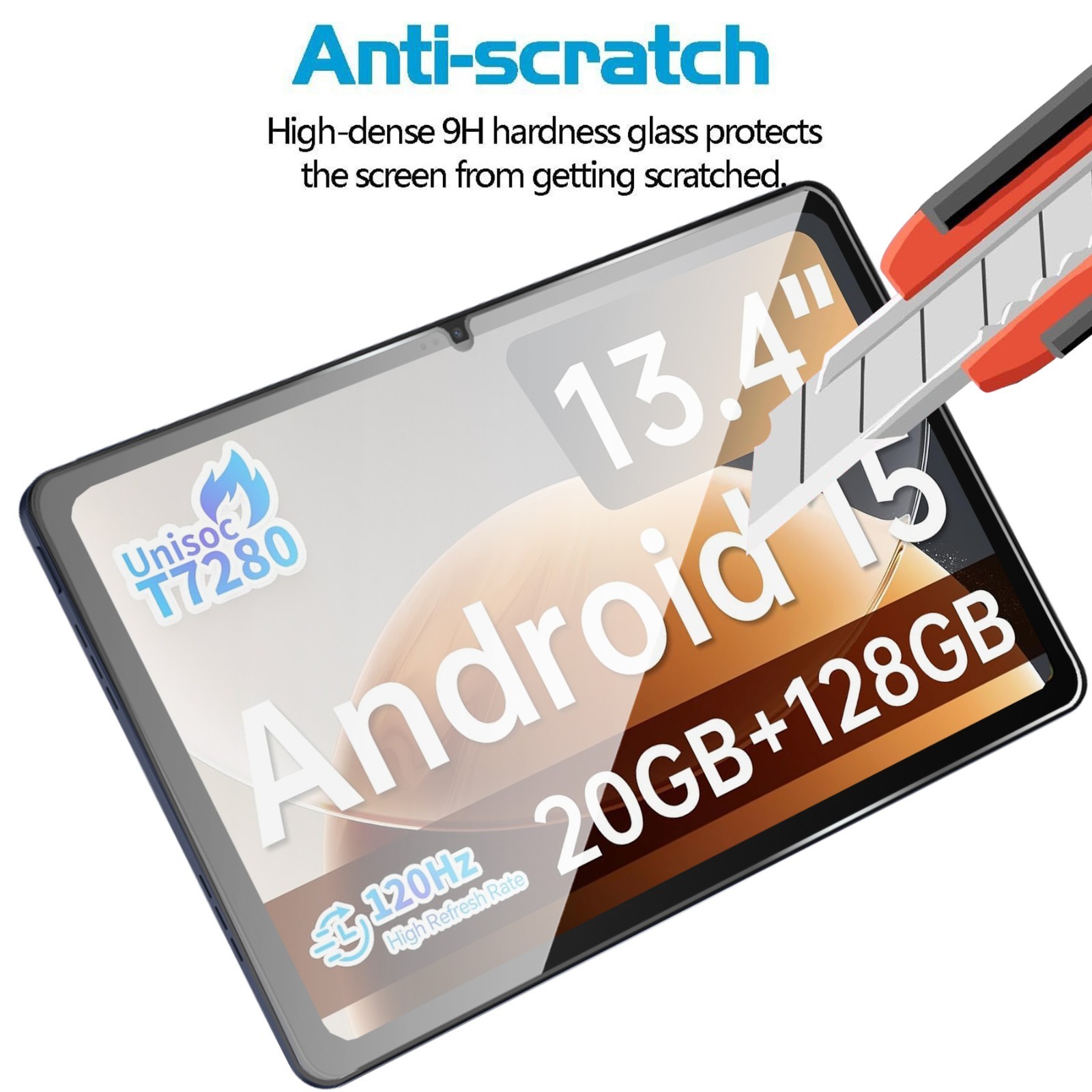 2 Pack Tempered Glass For Teclast 13.4″ inch Tablet 9H HD Clear Screen Protector