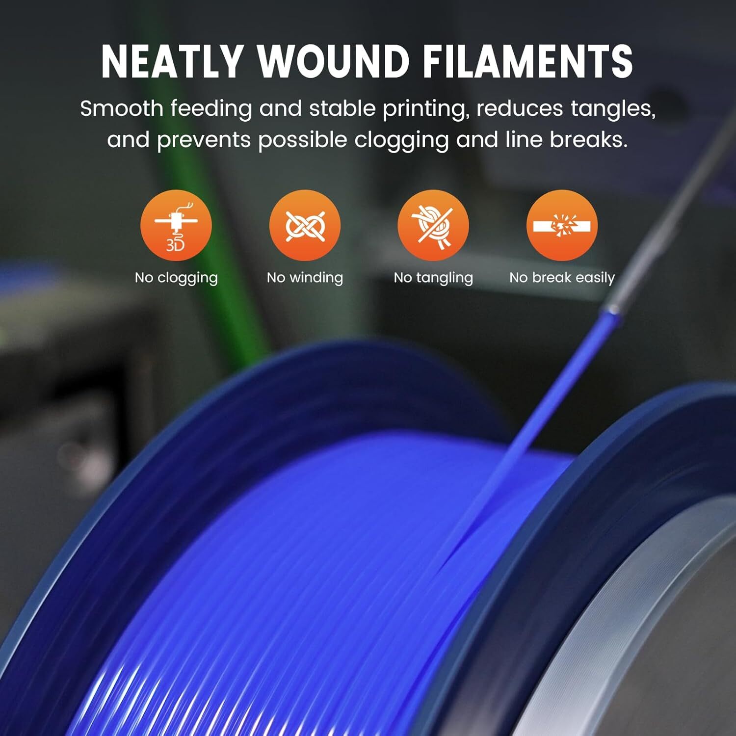 TECBEARS PLA+ Filament 3D Printer Bundle 1.75mm ±0.02 1KG PLA Plus Filament Gray