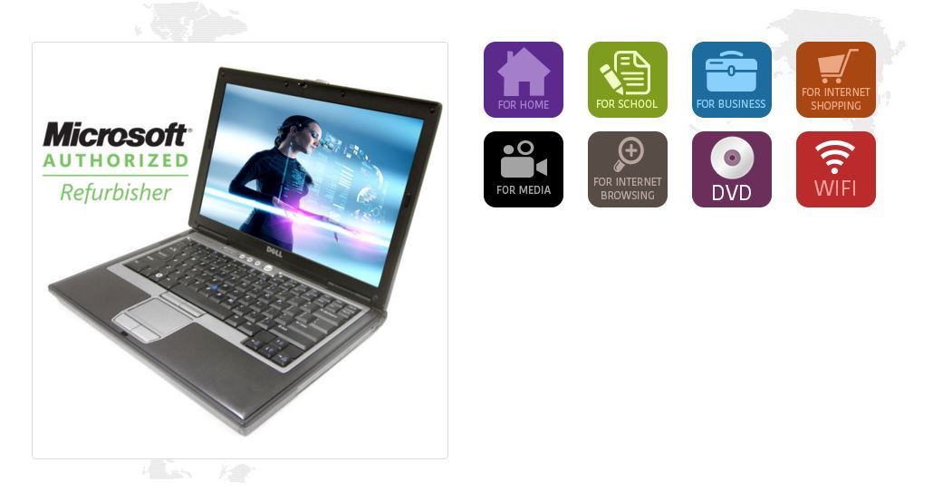 Fast Dell Latitude Laptop Computer Core 2 Duo 4GB WiFi DVD Windows 7 Notebook HD