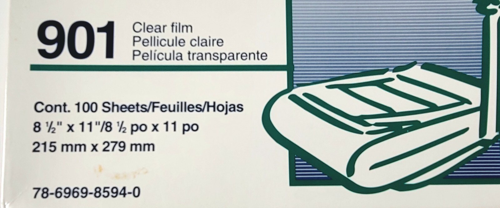 Highland 901 Transparency Film ~ clear Film 100+ sheets ~ 78-6969-8594-0