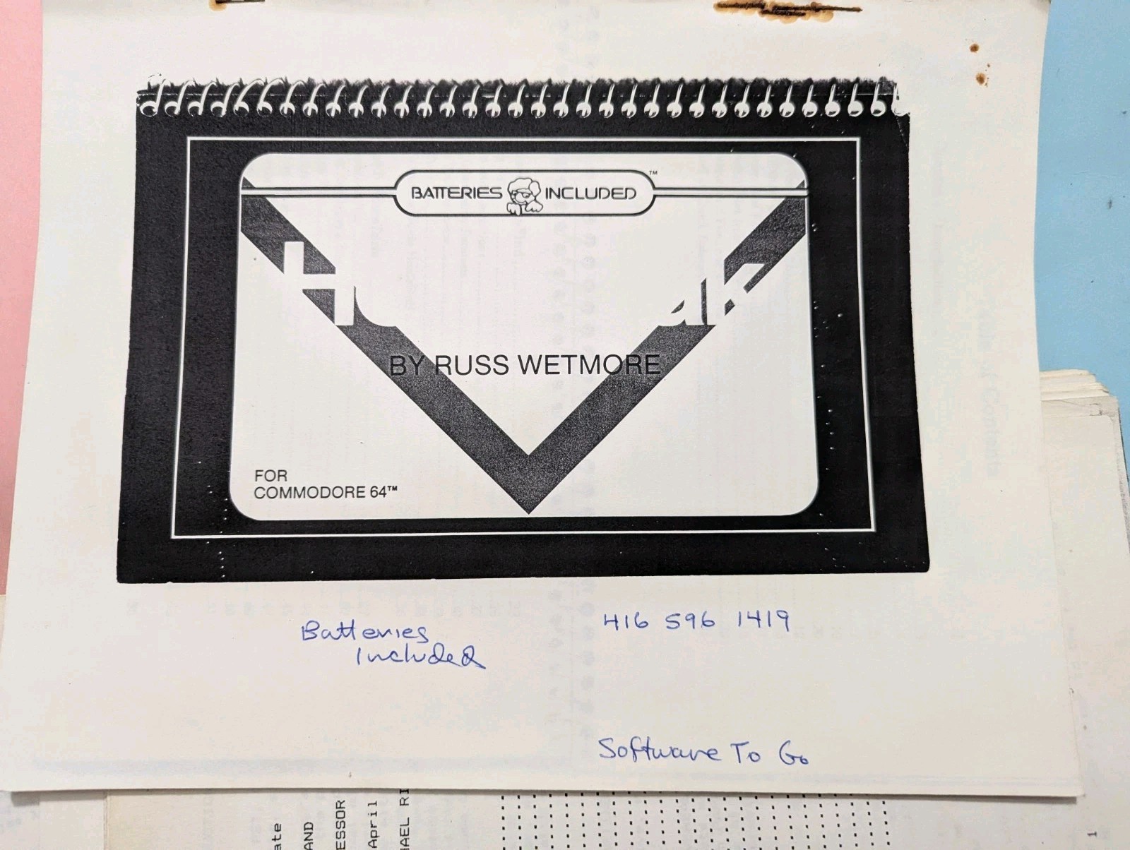 Bundle of Commodore 64 Software User Manual Photocopies – VIP Terminal Blitz Etc