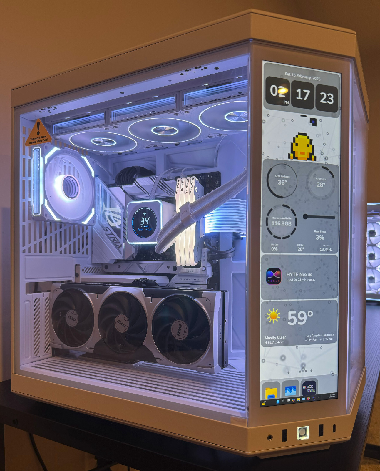 RTX 5080 CUSTOM BUILT GAMING PC – RYZEN 9800X3D 64GB DDR5 4TB SSD WHITE BUILD