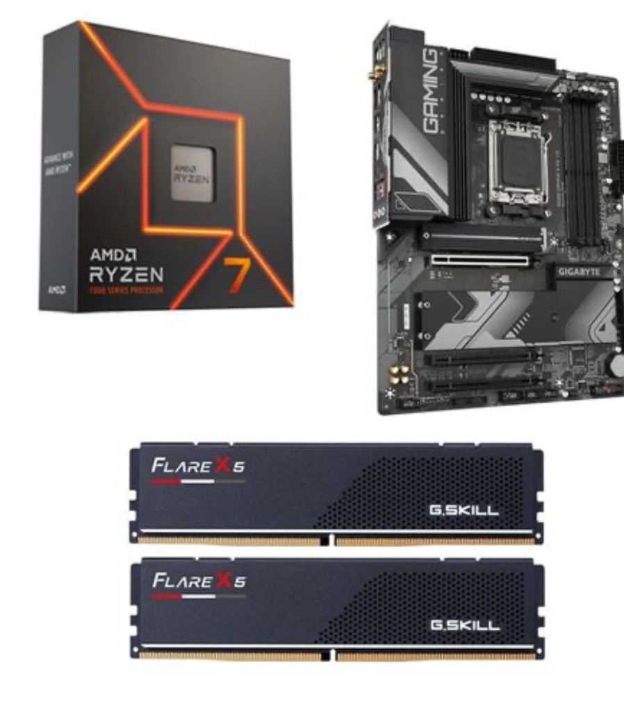 AMD Ryzen 7 7700X, Gigabyte B650 Gaming X AX v2, G.Skill Flare X5 Series 32GB