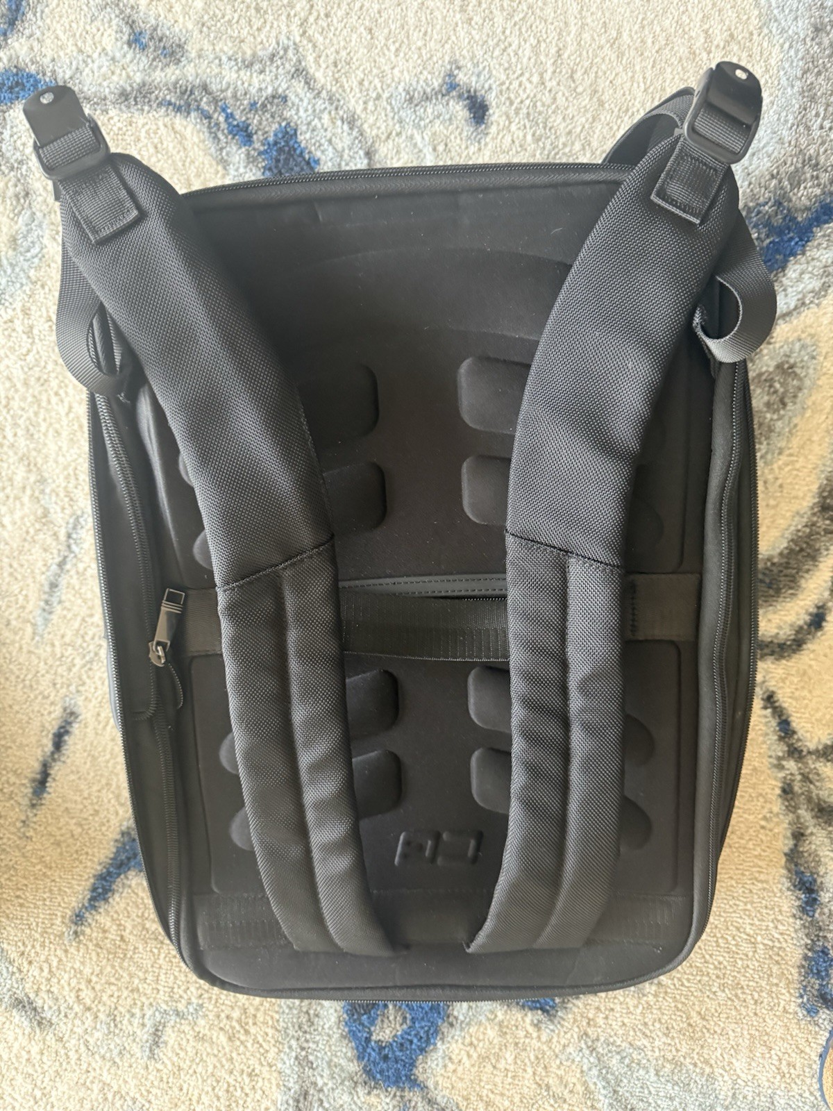 Gray/Black Rigid Plastic Hard Shell Laptop Backpack with TSA007 TSA Lock
