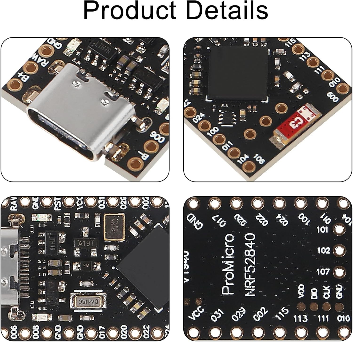 Micro NRF52840 Development Board Wireless Bluetooth Charging Management Modul…