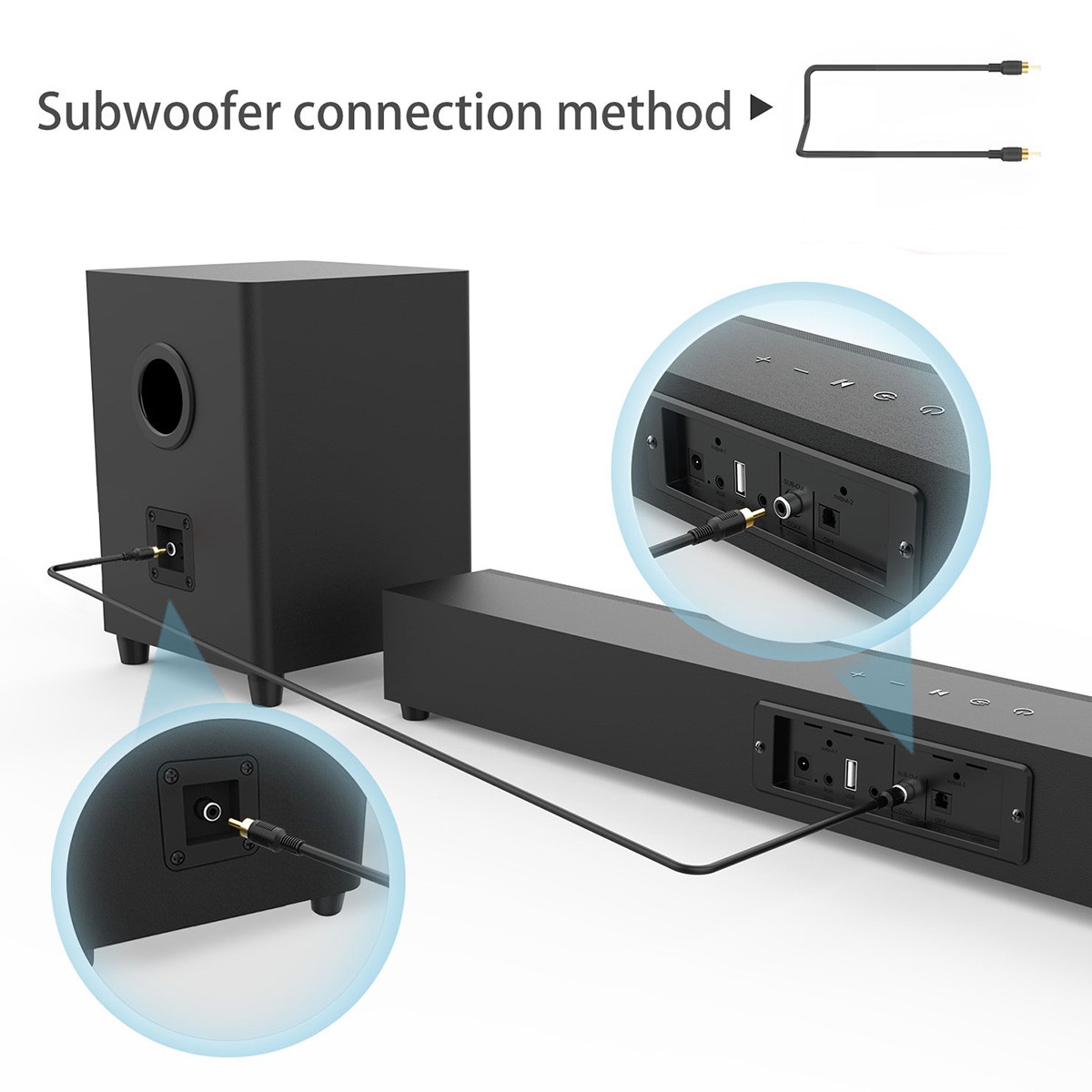 Surround Sound Bar Wireless Bluetooth Stereo Speakers Soundbar TV Home Theater