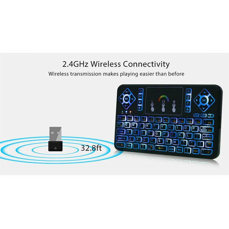 Color RPG Backlight Keypad USB Wireless Keyboard Mouse Mini Remote for Smart TV