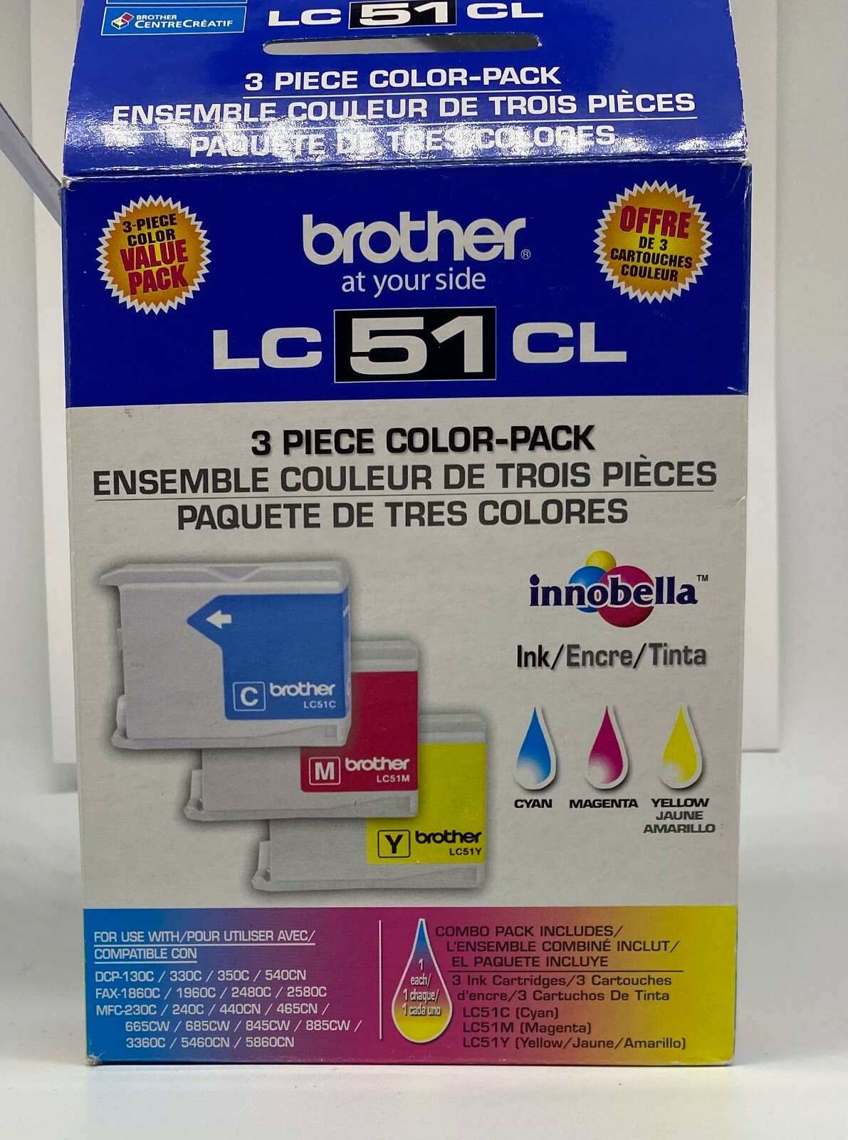 1 pack Brother LC51CL Ink Cartridge – Yellow ONLY – Genuine Brother Cartridge