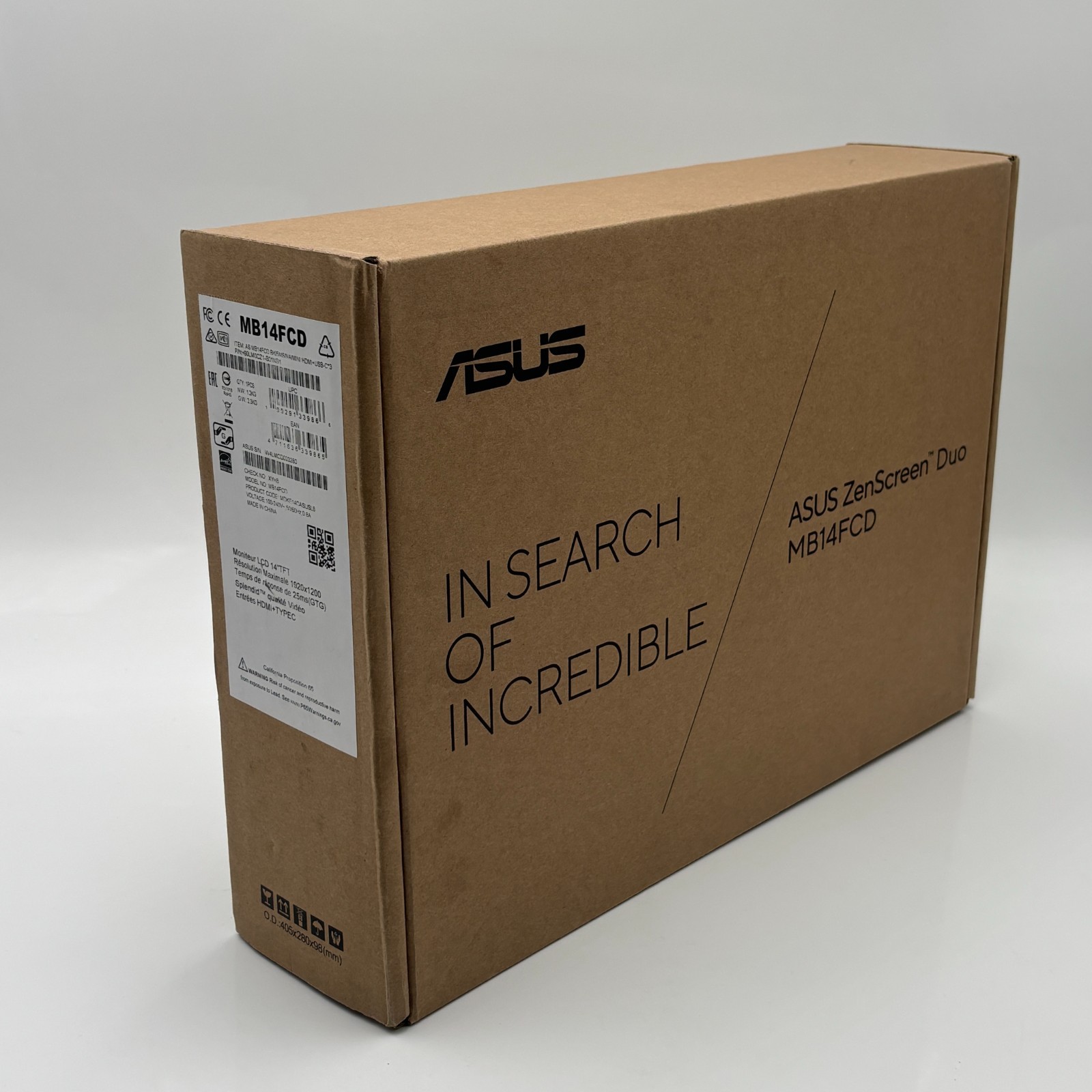 ASUS ZenScreen Duo 360 Dual 14″ 1920×1200 WUXGA USB Type-C Black New Sealed