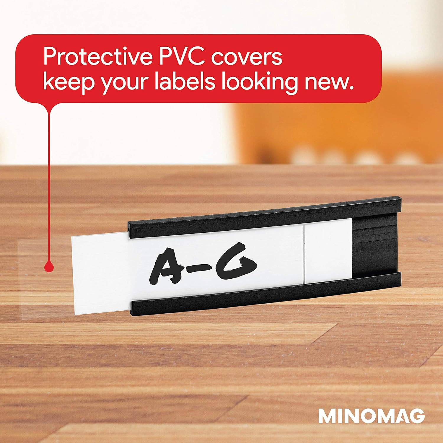 25pcs Magnetic Labels for File Cabinets, 1×3 inches | C Channel Magnetic Label H