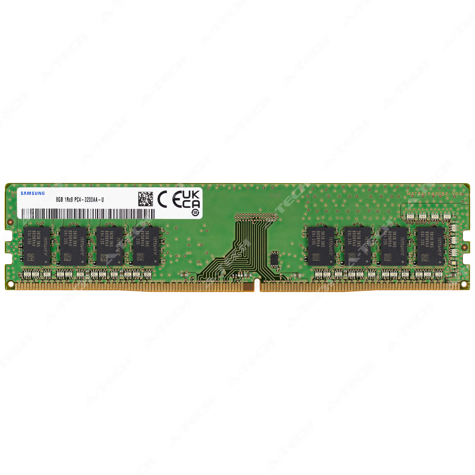 Samsung 8GB 1Rx8 PC4-3200 DIMM DDR4-25600 Non-ECC 288-Pins Desktop Memory RAM 1x