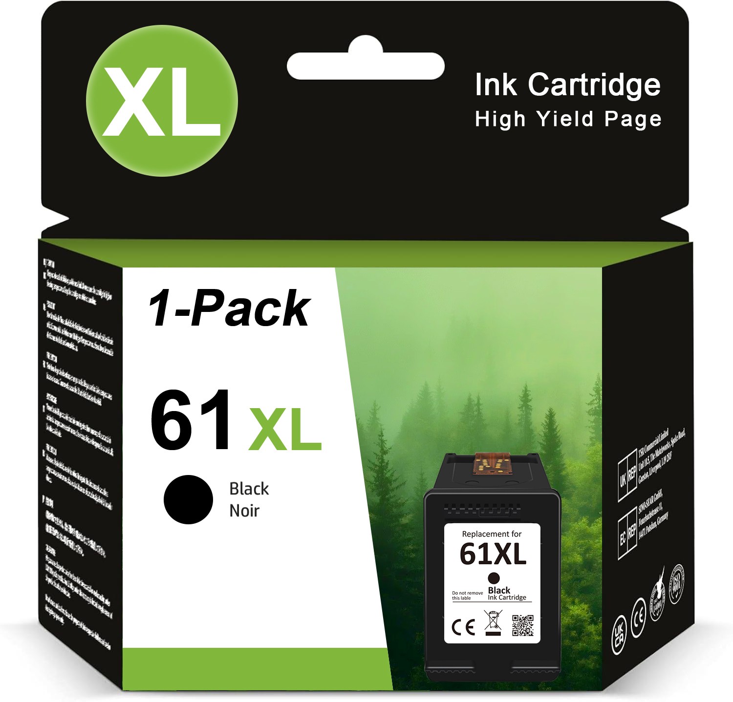 #61XL XXL Black Color Ink CH563WN CH564WN For HP ENVY 4500 4501 4502 4504 5530