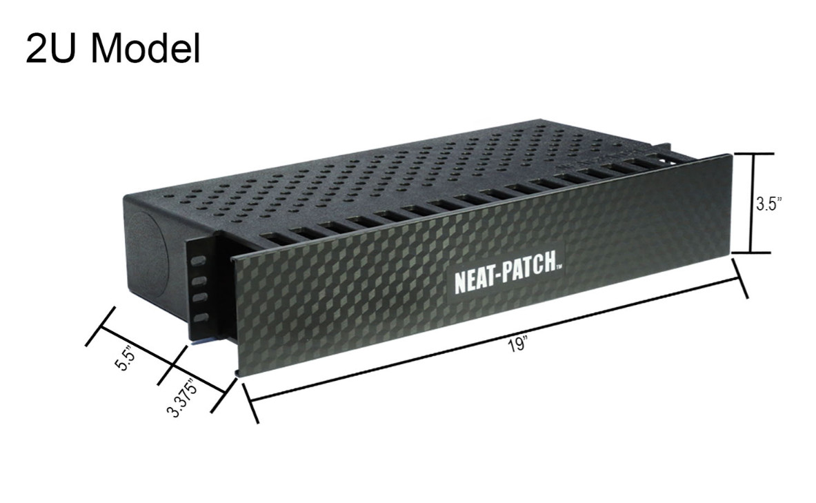 ELECTRIDUCT NP2 2U Neat Patch RMU Rackmounted Cable Management Unit
