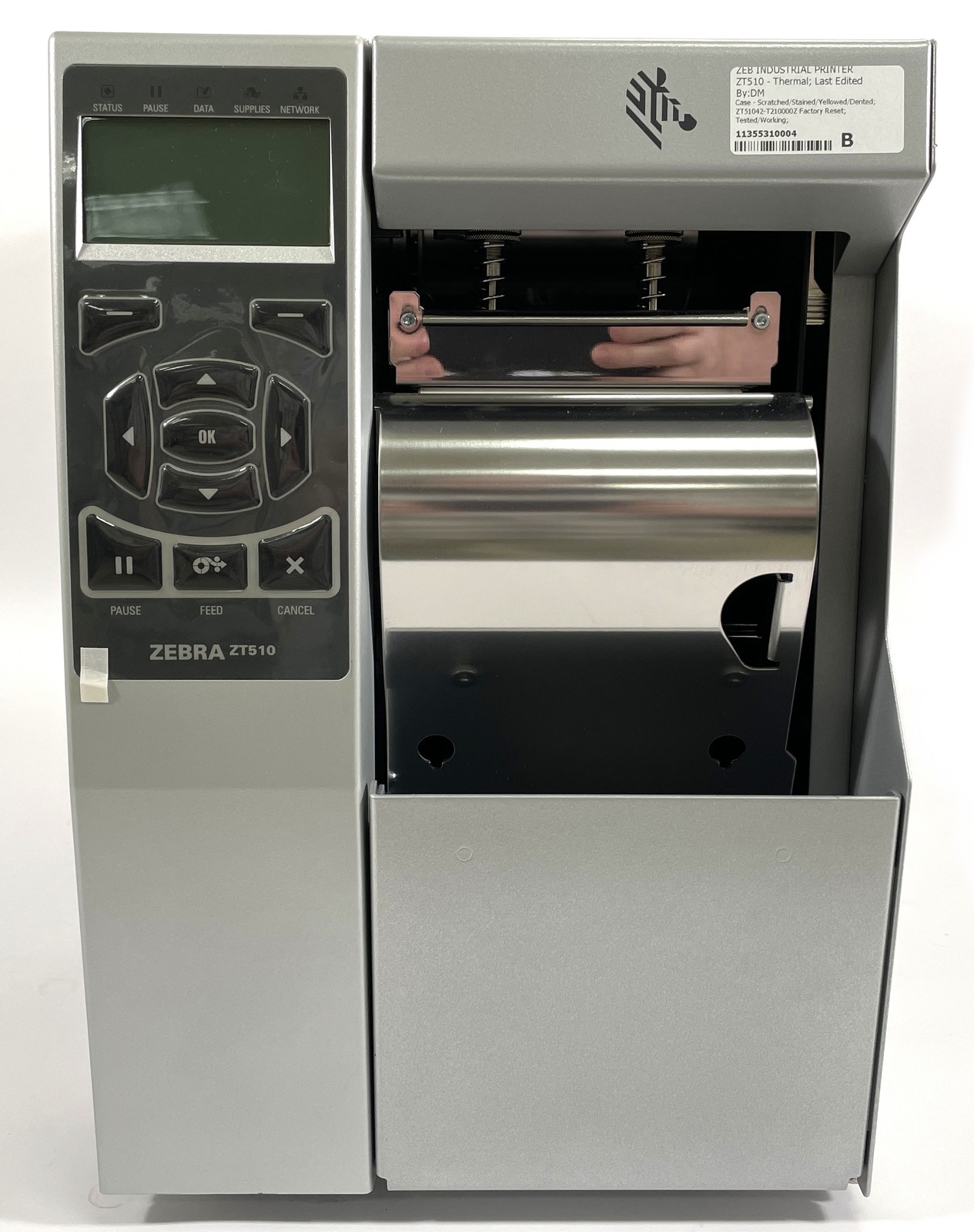Zebra ZT510 Barcode Printer ZT51042-T210000Z Silver w/ Power Cord