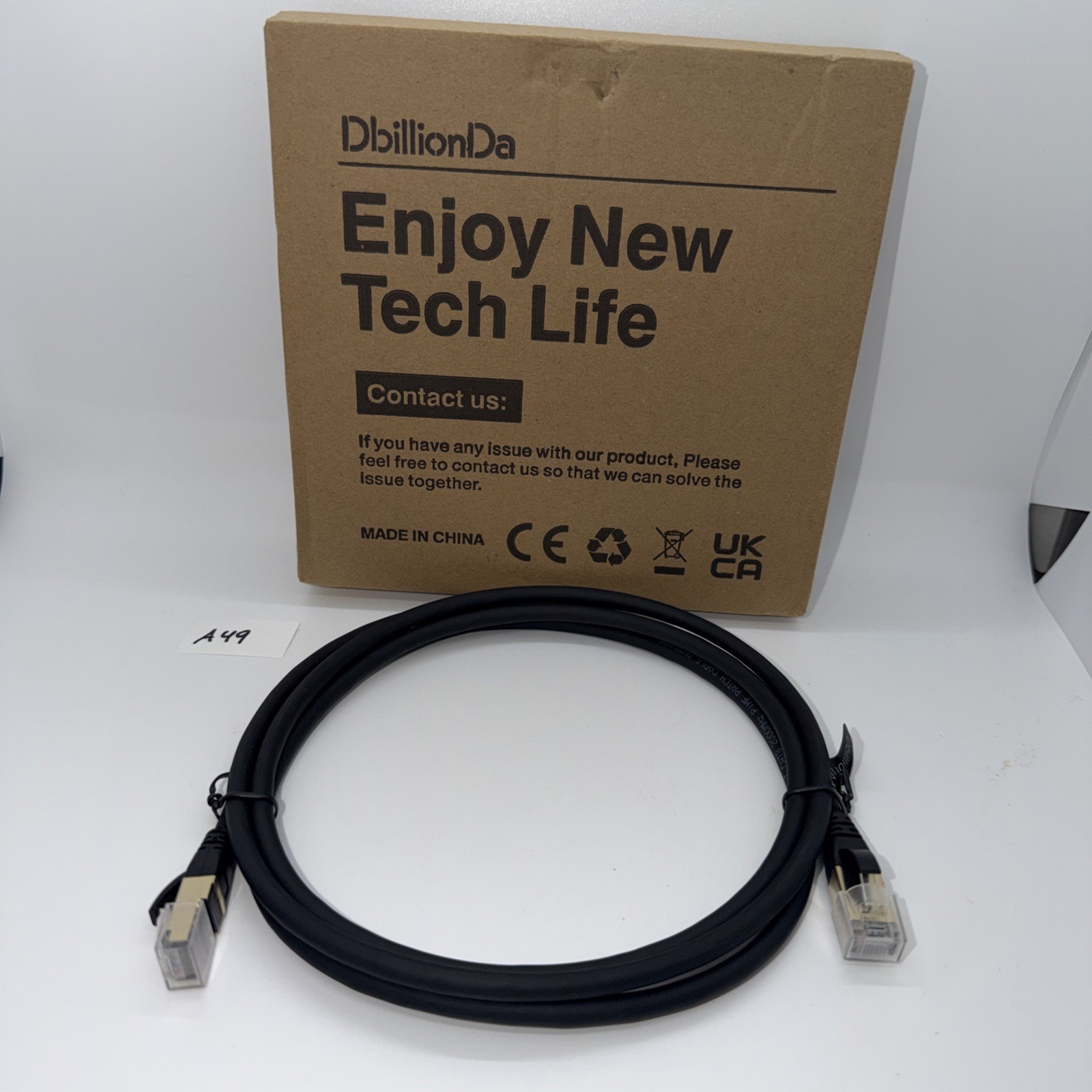 DbillionDa Cat8 Ethernet Cable, Outdoor&Indoor, 6FT Heavy Duty High Speed 26AWG,