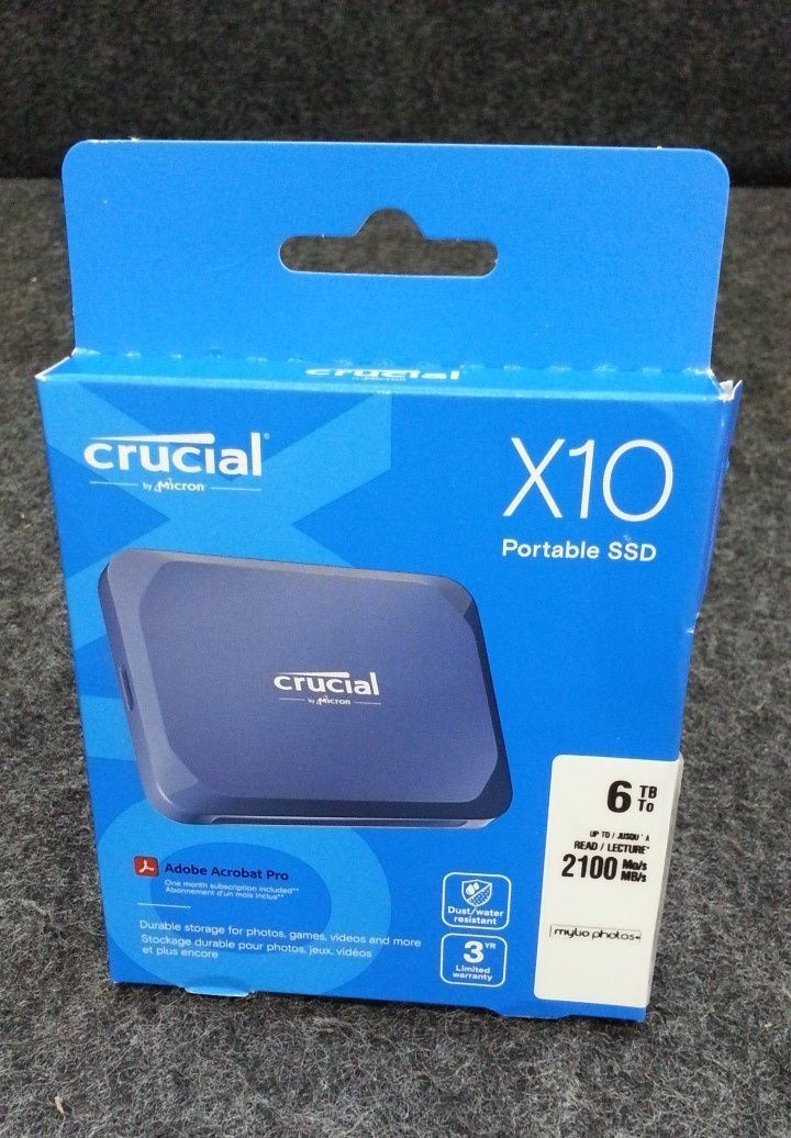 CRUCIAL MTXEX X10 Portable SSD Solid State Drive 2.5″ 6TB 2100MB/s Blue