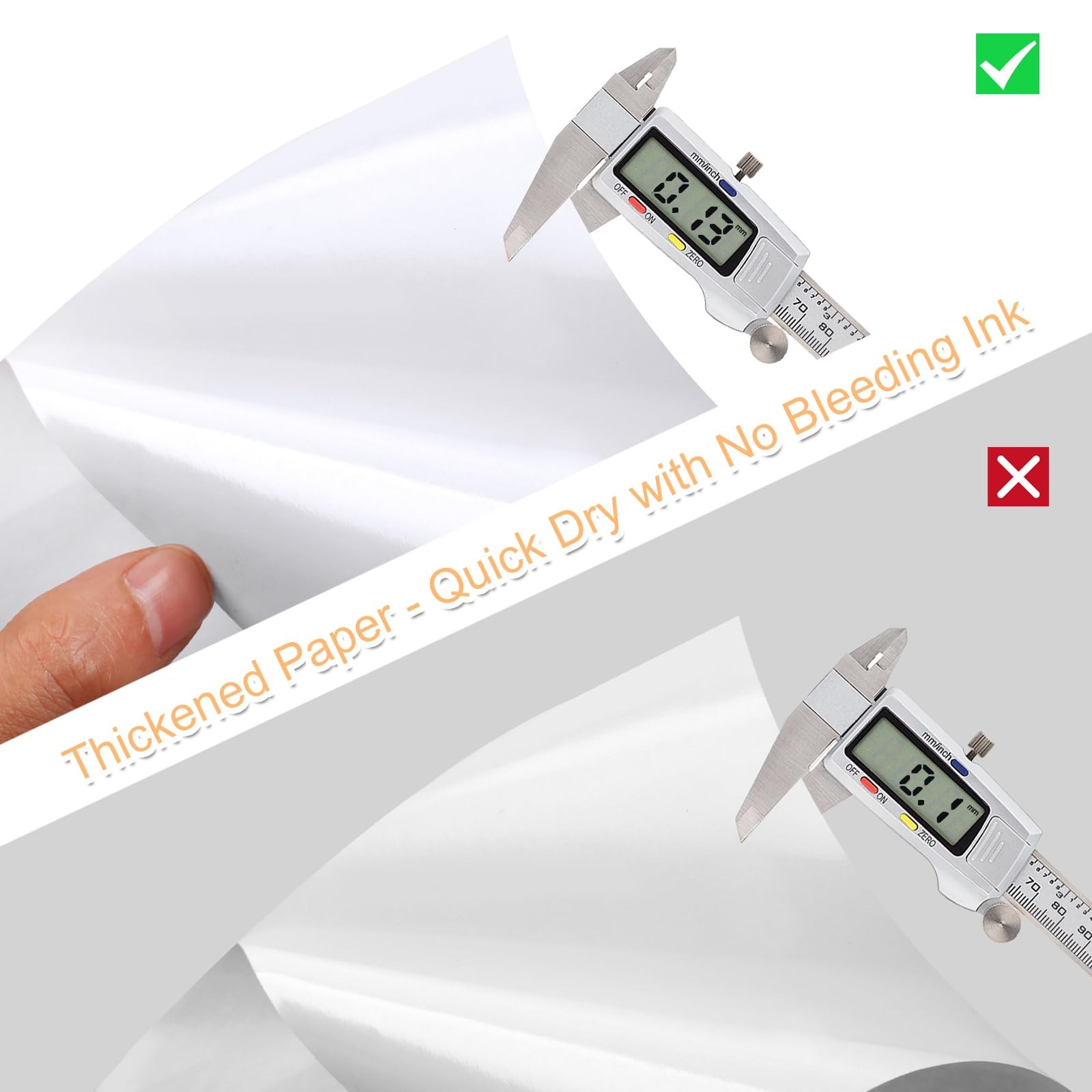 Printable Sticker Paper for Inkjet Printer, 40 Sheets 8.5″x11” Matte Sticker Pr