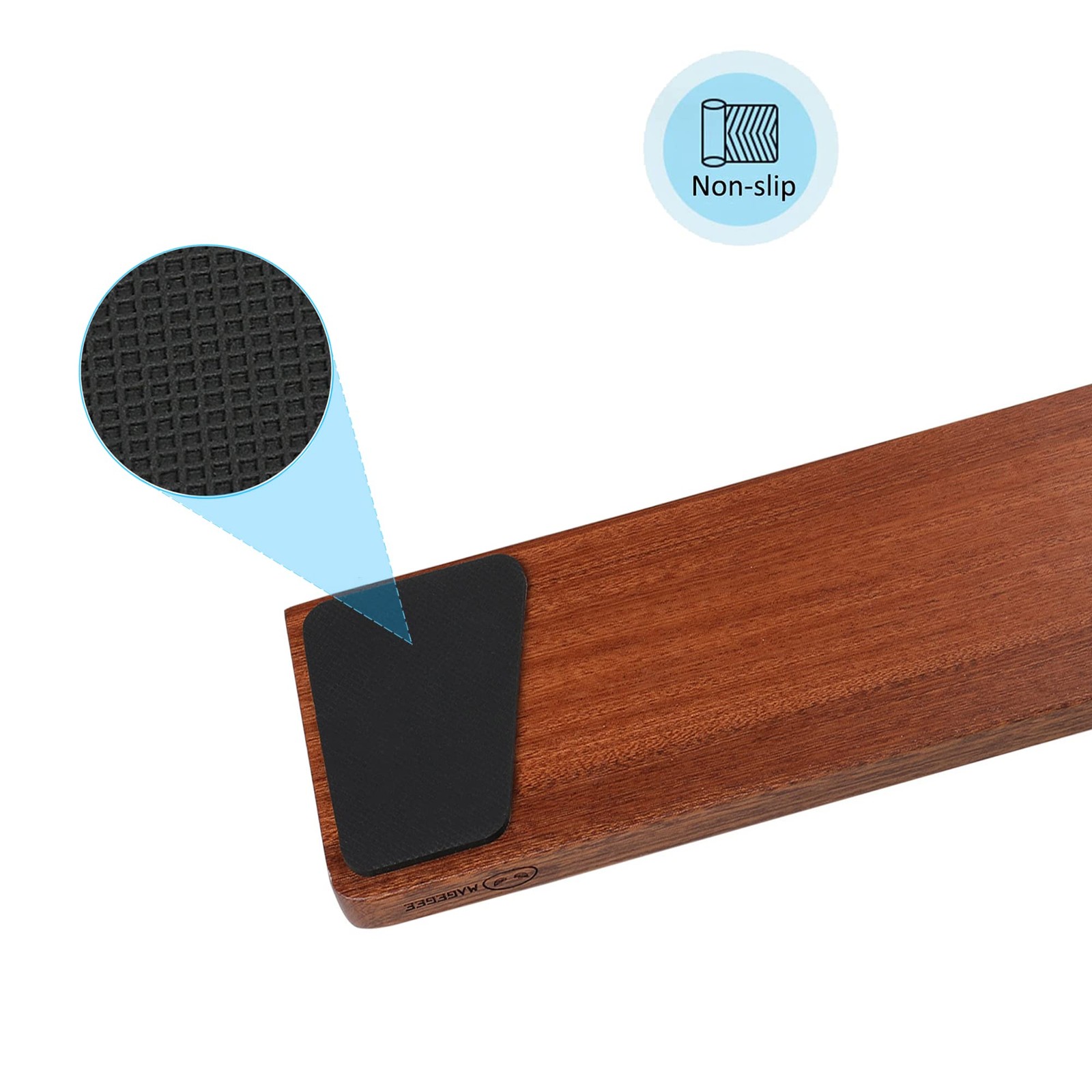 Black Walnut Solid Wood Keyboard Wrist Rest Ergonomic Palm Rest for 60%