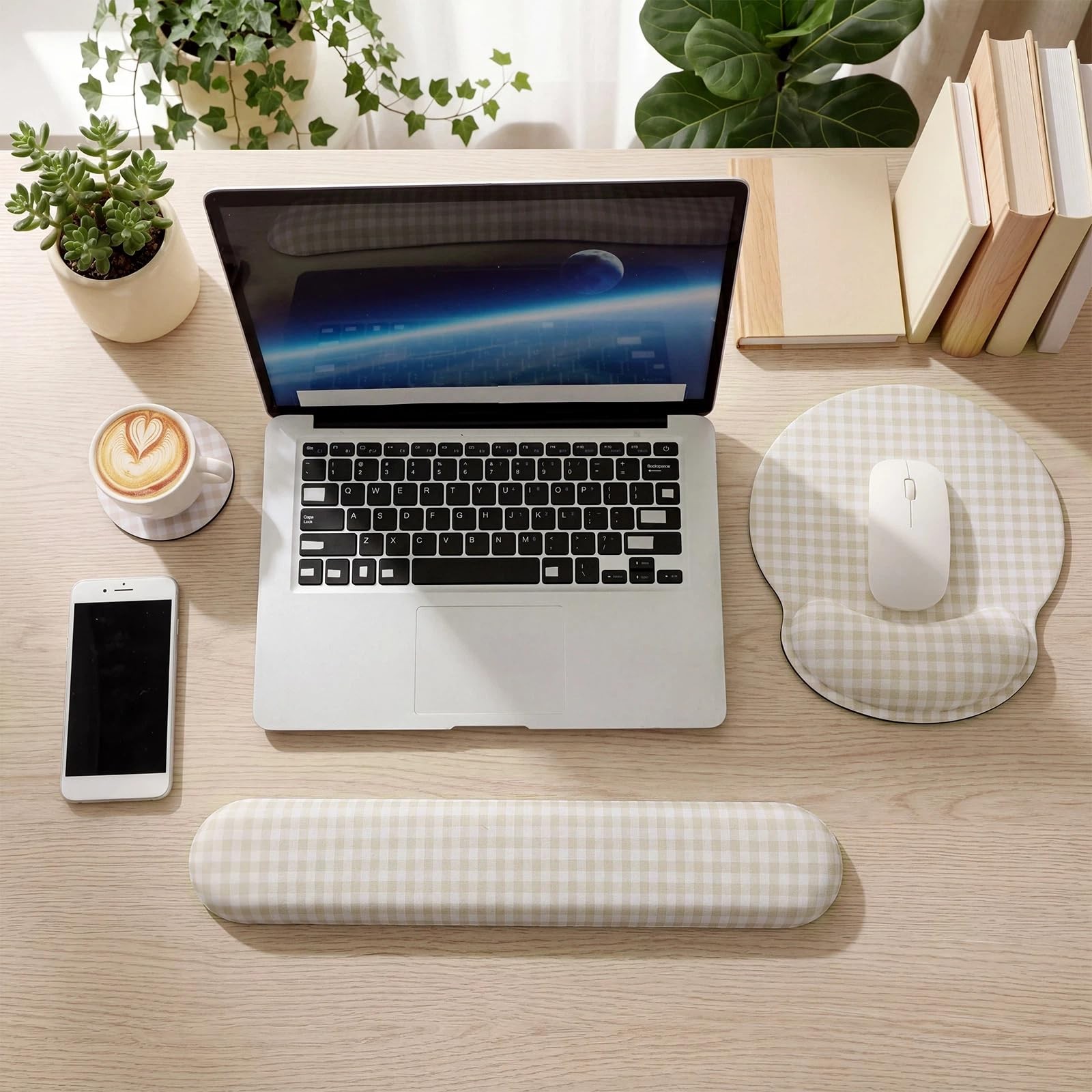 Tellegloww Wrist Rest Support for Mouse 7.09*3.94*2.76 inches, Khaki