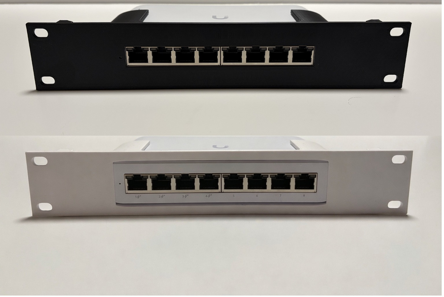 10” Rack Mount for Ubiquiti UniFi USW Lite 8 PoE | PETG | Black or White