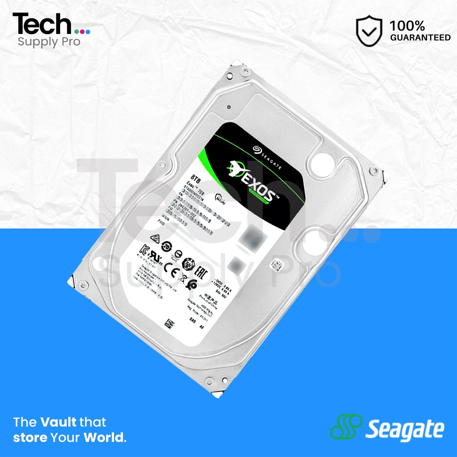 ST8000NM001A Seagate Exos 7E8 8TB SAS 7.2K RPM 12GB/s 3.5″ Hard Drive
