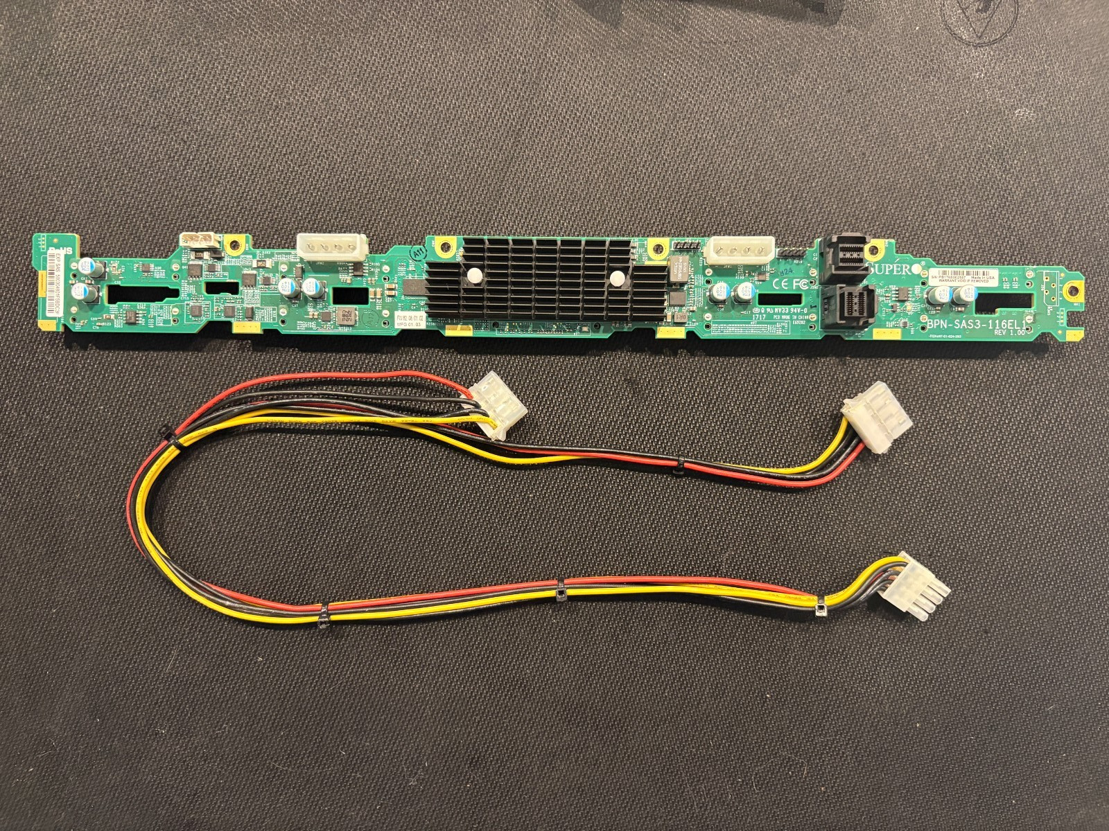 Supermicro 10x 2.5″ SFF 12G SAS SATA Expander Backplane BPN-SAS3-116EL1