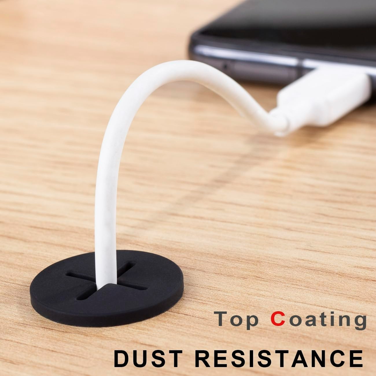 6 PCS 1 Inch Flexible Silicone Cable Grommets – Dust-Resistant Wire Pass Through
