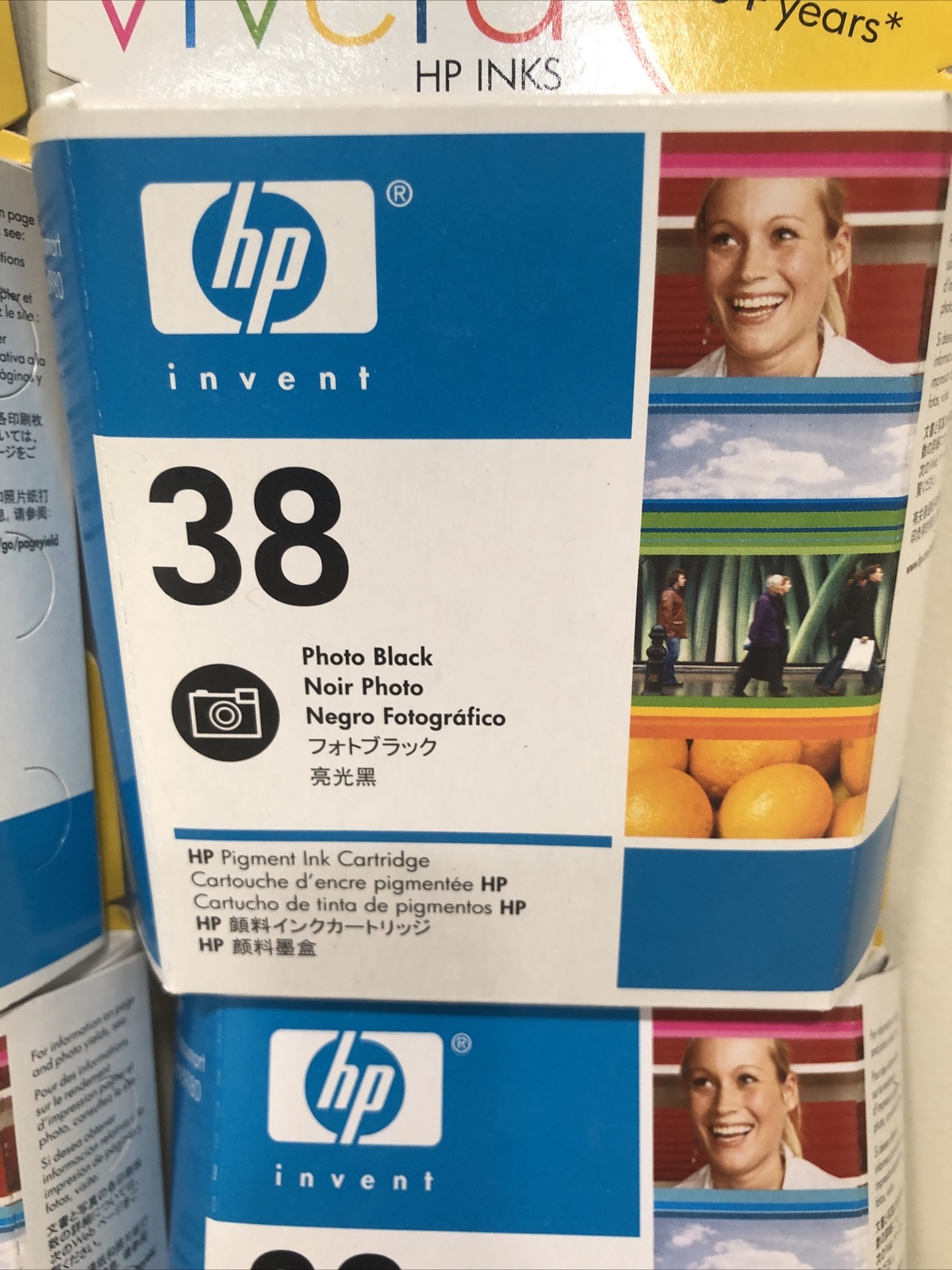 Lot of 4 Mixed Colors Genuine HP Vivera Ink 38 Expired Nov 2008 Sealed BRAND NEW