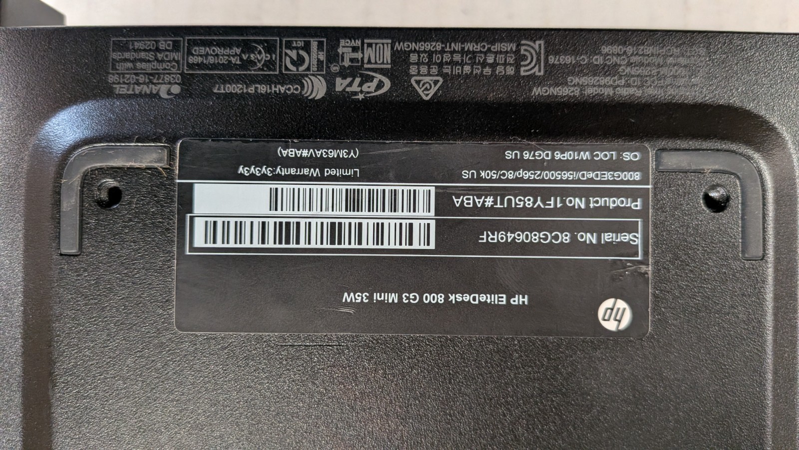 hp elitedesk 800 g3 35w mini i7-7700t 8gb 256gb ssd win 11 pro w/ adp