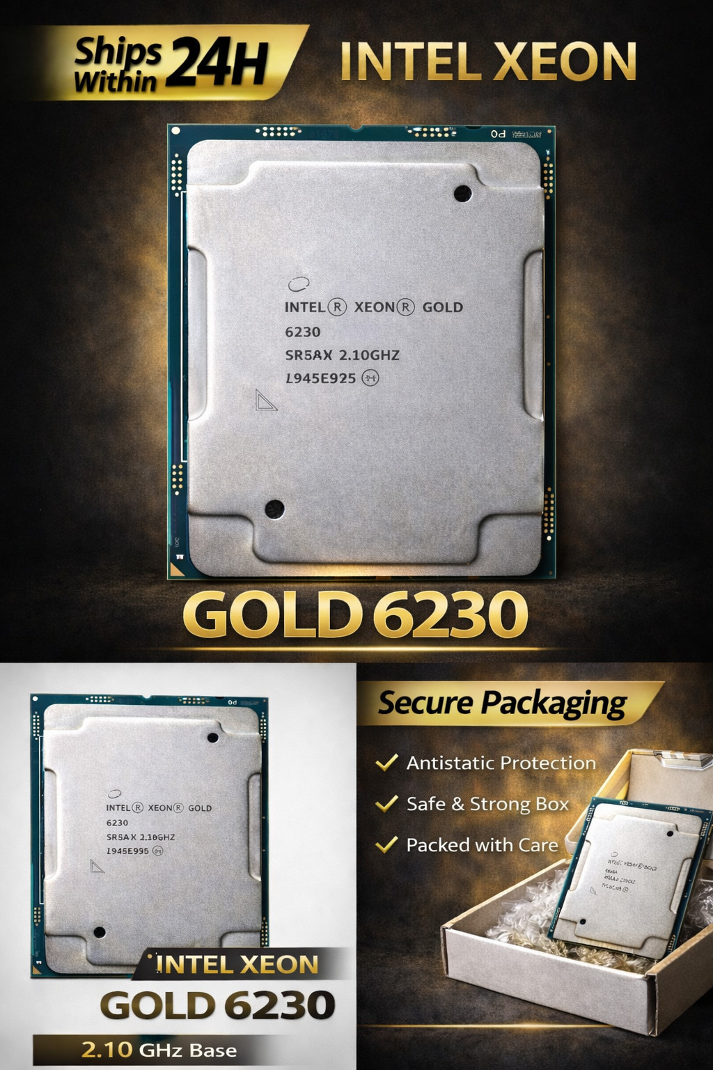 Intel Xeon Gold 6230 2.10GHz 20-Core SRFBW 27.5MB L3 FCLGA3647 CPU Processor