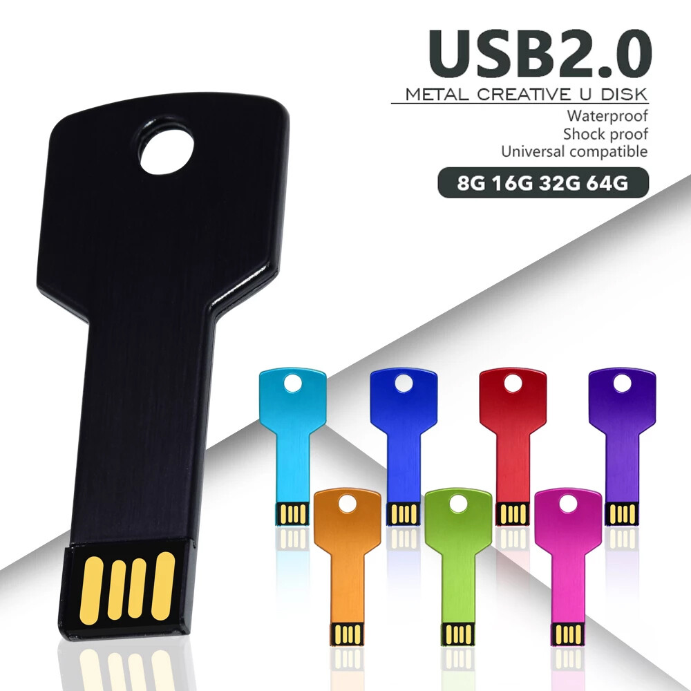 Wholesale USB 2.0 5/10/ 100PCS 2GB 4GB 8GB 16GB 32GB 64GB Metal USB Flash Drive
