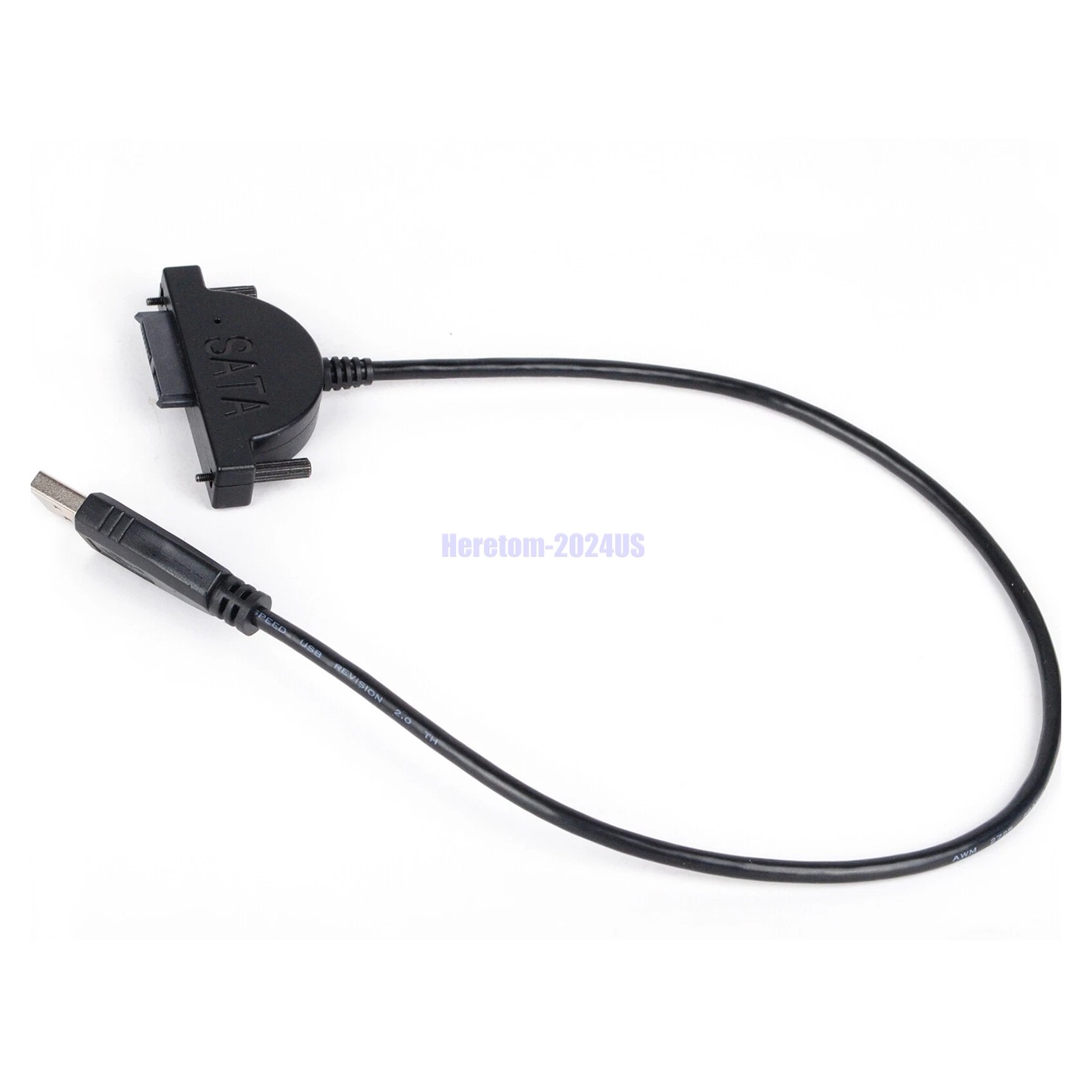 External USB Cable Adapter Converter to SATA 6+7 13Pin For DVD Rom Optical Drive