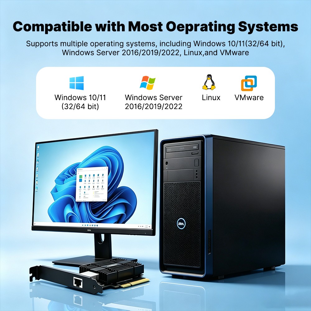 Realtek RTL8127 10Gbps PCIe x4 Ethernet Adapter Single RJ45 10 Gigabit LAN Card