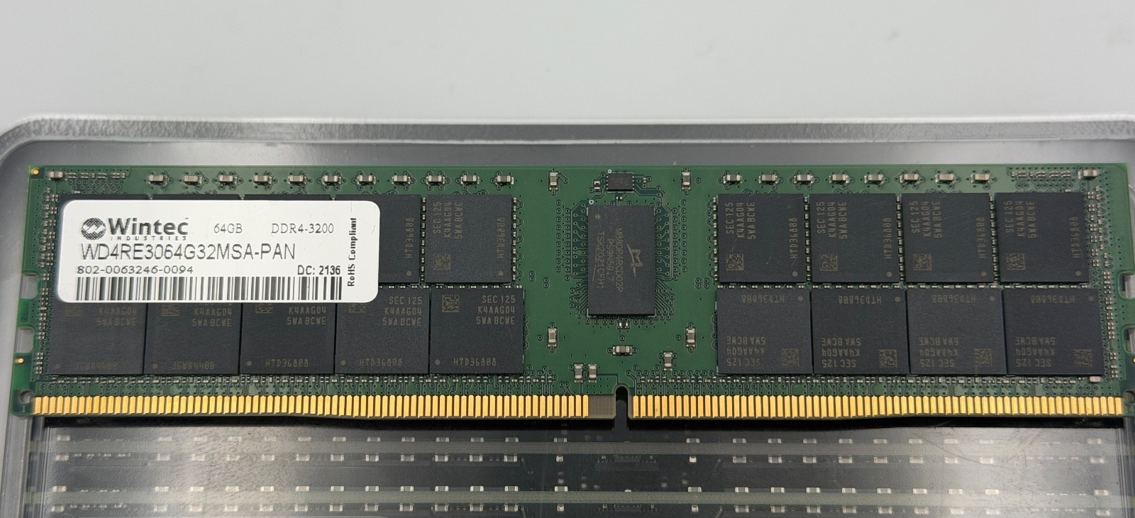 Wintec 64GB DDR4-3200 ECC Registered RDIMM Server Memory WD4RE3064G32MSA-PAN
