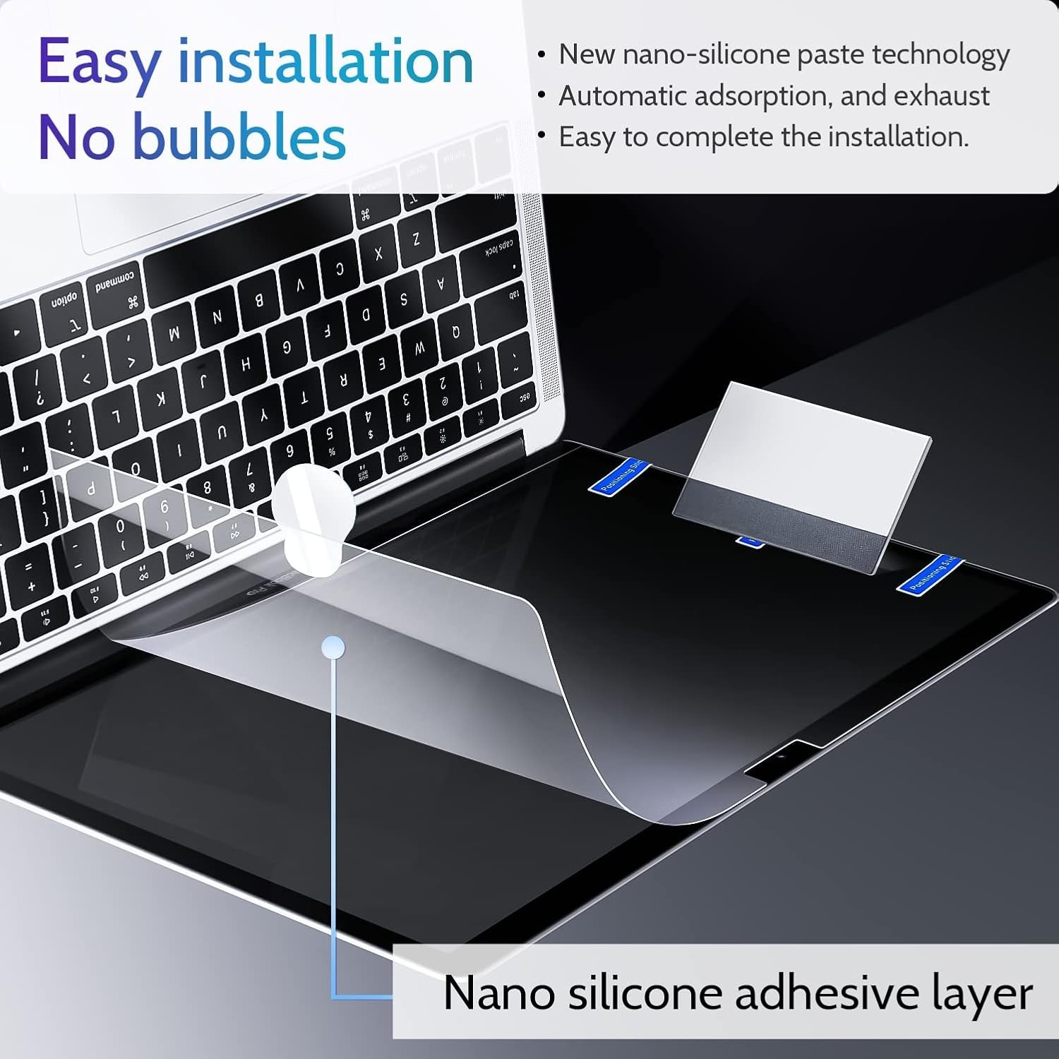 Enhanced Clarity Anti Blue Light Screen Protectors for MacBook Air 15″ (3-Pack)