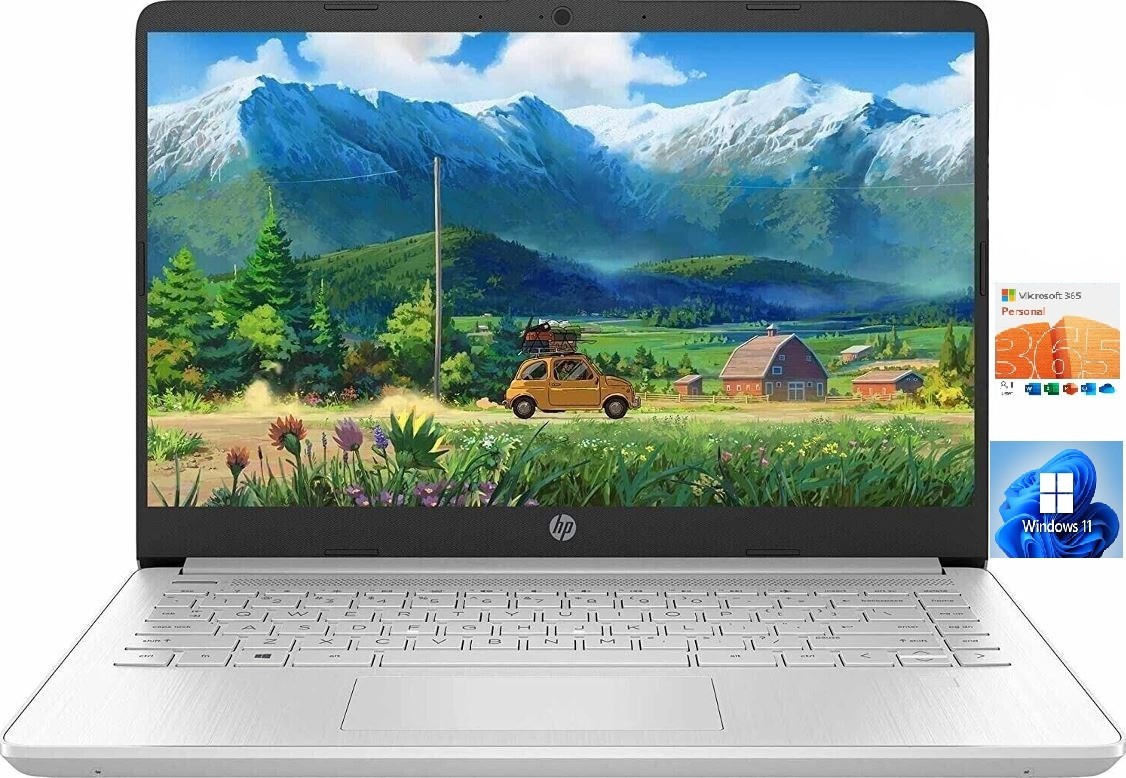*NEW* HP 14″ HD Laptop, AMD 2-Core CPU, 8GB RAM 304GB (64+240SSD), MS365 Win 11